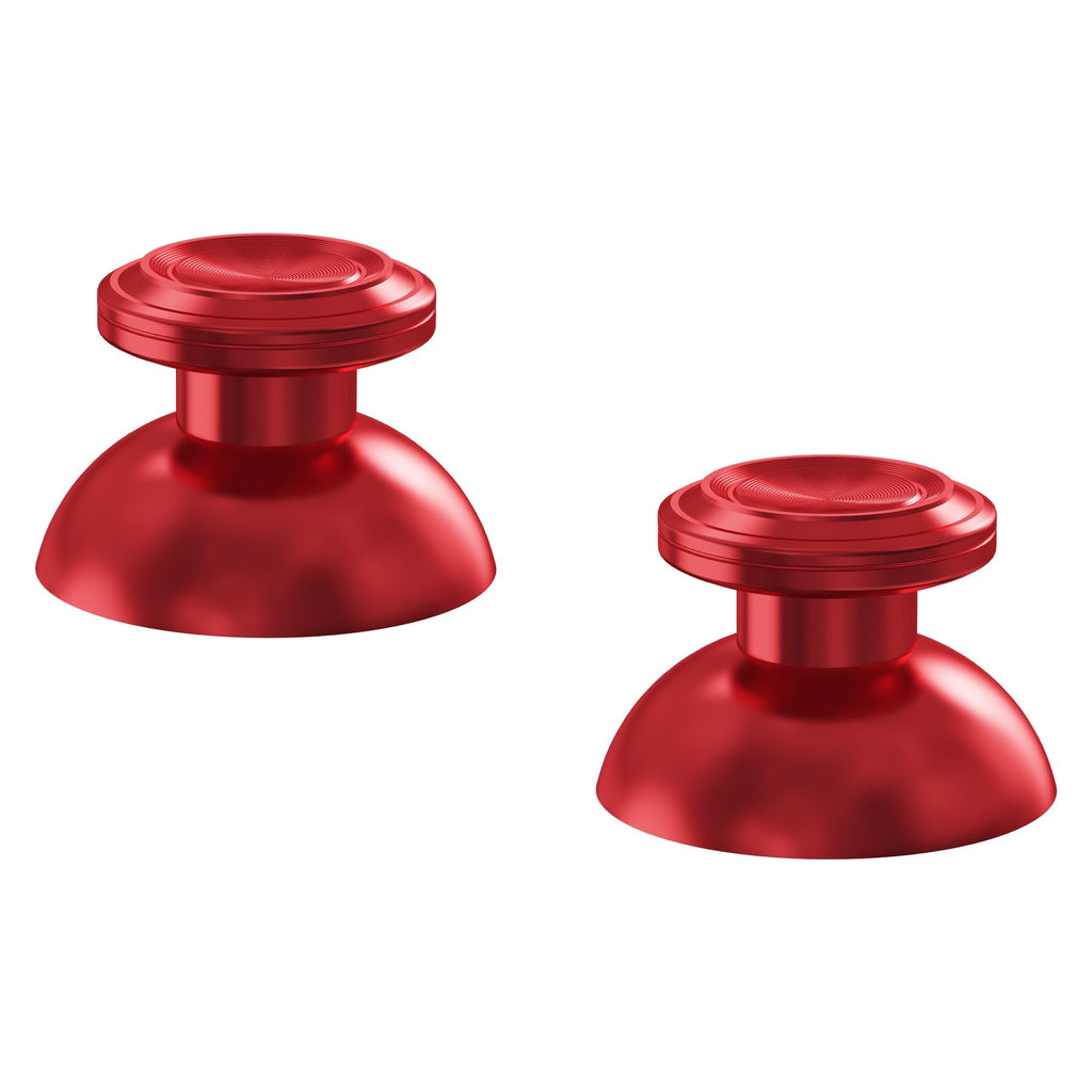 eXtremeRate Replacement Aluminum Metal Thumbsticks Compatible with PS5 & PS4 Controller - Red eXtremeRate