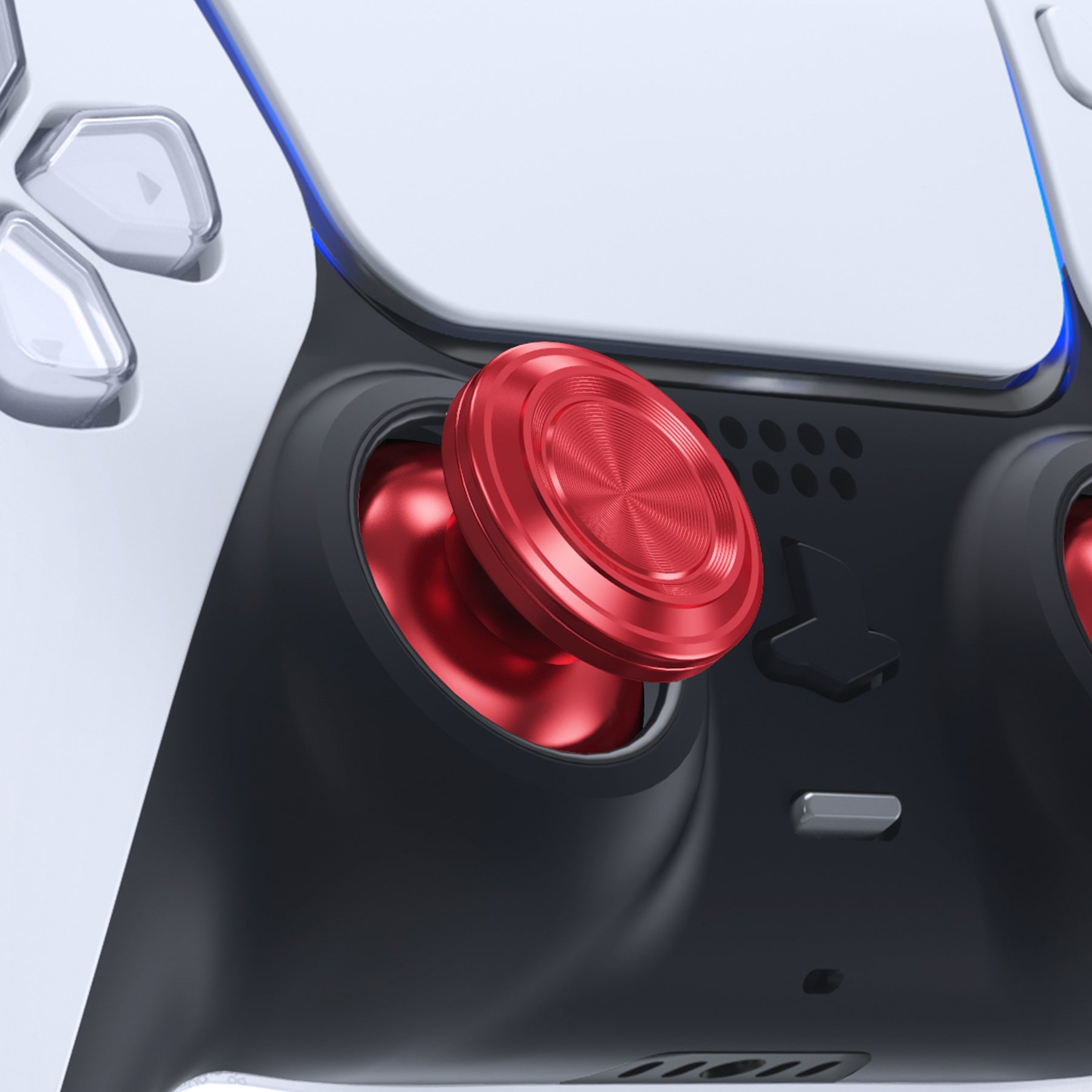 eXtremeRate Replacement Aluminum Metal Thumbsticks Compatible with PS5 & PS4 Controller - Red eXtremeRate