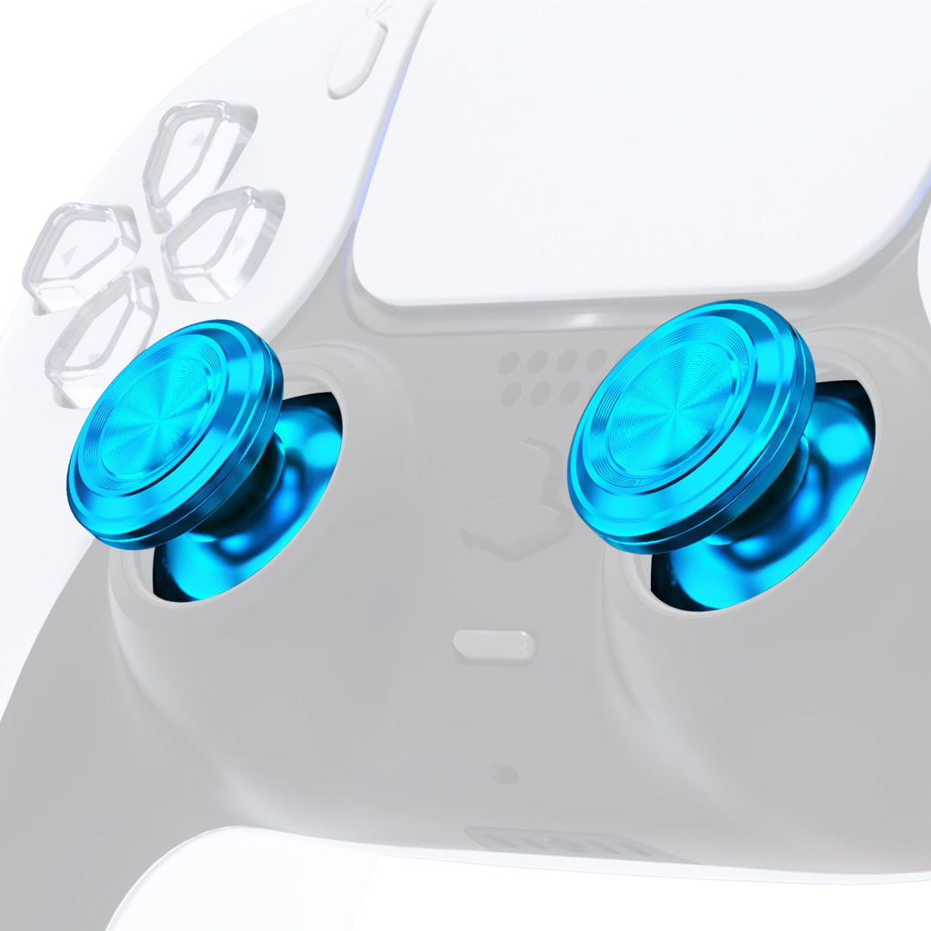 eXtremeRate Replacement Aluminum Metal Thumbsticks Compatible with PS5 & PS4 Controller - Blue eXtremeRate
