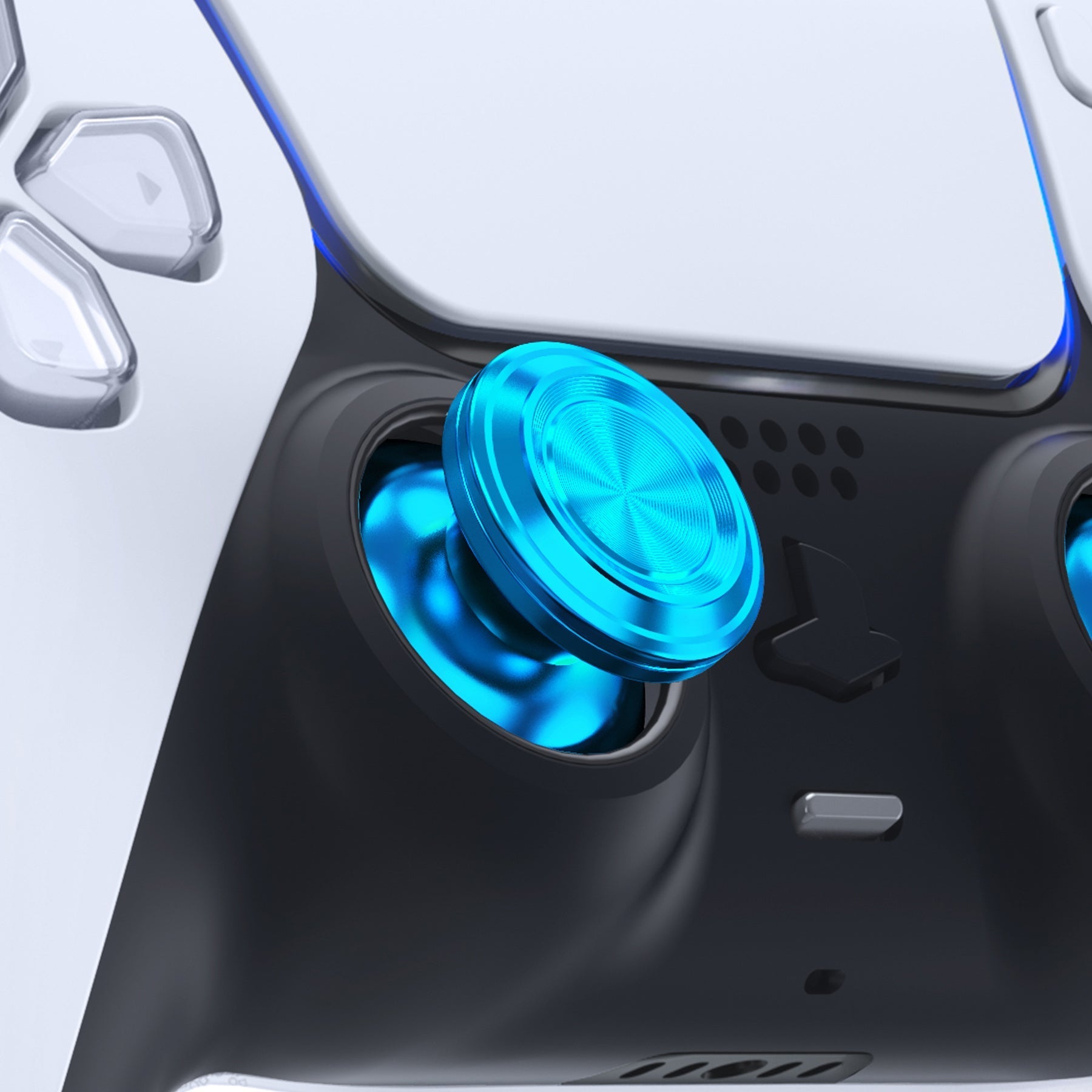 eXtremeRate Replacement Aluminum Metal Thumbsticks Compatible with PS5 & PS4 Controller - Blue eXtremeRate