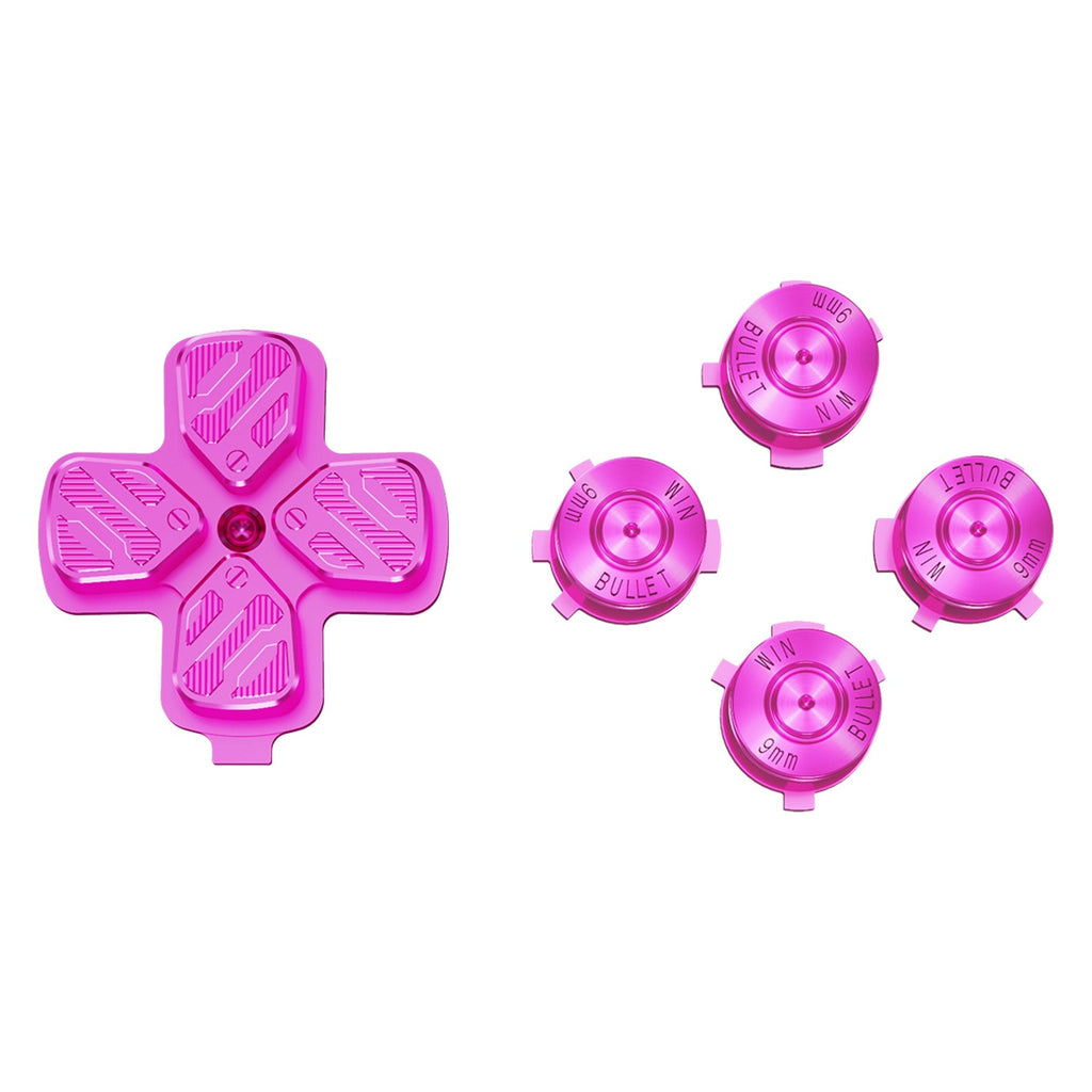 eXtremeRate Replacement Aluminum Metal Dpad ABXY Buttons for PS5 Controller - Purple eXtremeRate
