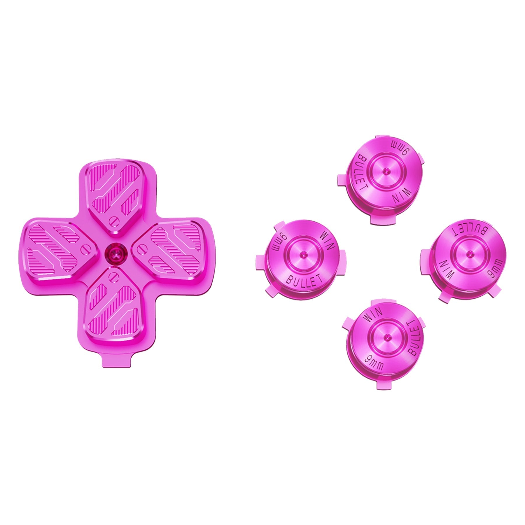 eXtremeRate Replacement Aluminum Metal Dpad ABXY Buttons for PS5 Controller - Purple eXtremeRate