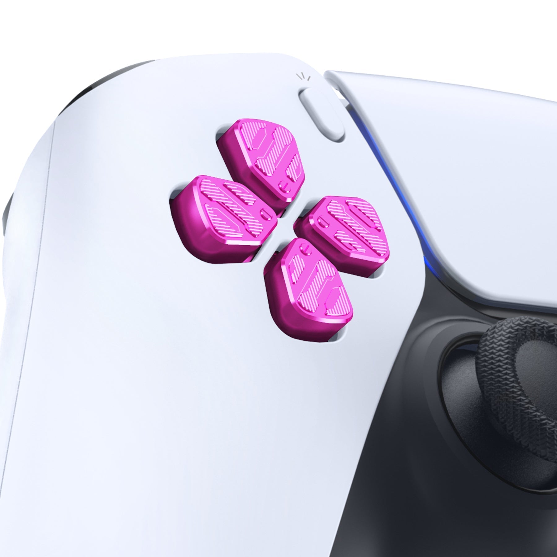 eXtremeRate Replacement Aluminum Metal Dpad ABXY Buttons for PS5 Controller - Purple eXtremeRate