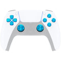 eXtremeRate Replacement Aluminum Metal Thumbsticks Dpad ABXY Buttons for PS5 Controller - Blue eXtremeRate