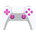 eXtremeRate Replacement Aluminum Metal Thumbsticks Dpad ABXY Buttons for PS5 Controller - Purple eXtremeRate