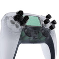 eXtremeRate Replacement No Letter Imprint Two-Tone Dpad Action Buttons for PS5 Controller - Black & Clear eXtremeRate