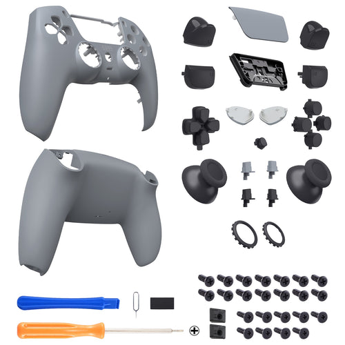 eXtremeRate LUNA Redesigned Replacement Full Set Shells with Buttons Compatible with PS5 Controller BDM-030/040/050 - New Hope Gray eXtremeRate