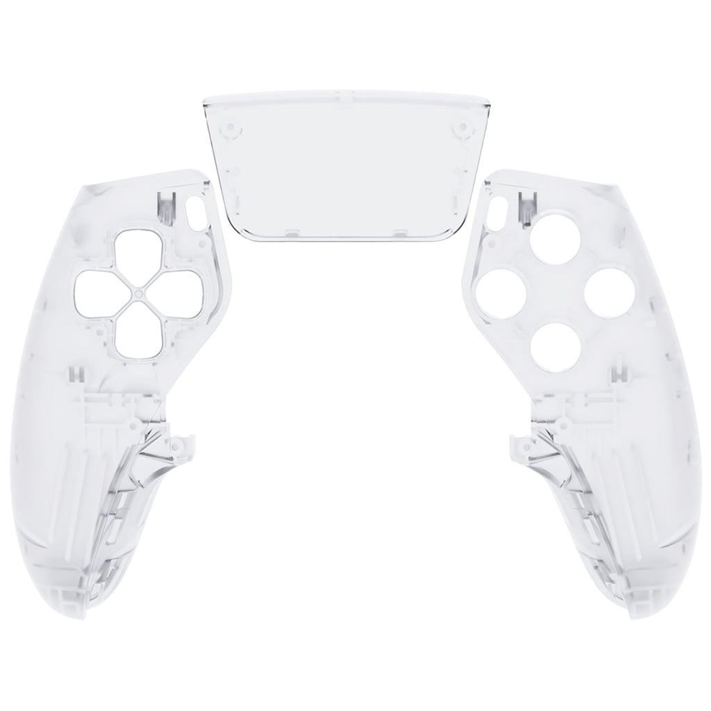 eXtremeRate Replacement Left Right Front Housing Shell with Touchpad Compatible with PS5 Edge Controller - Clear eXtremeRate