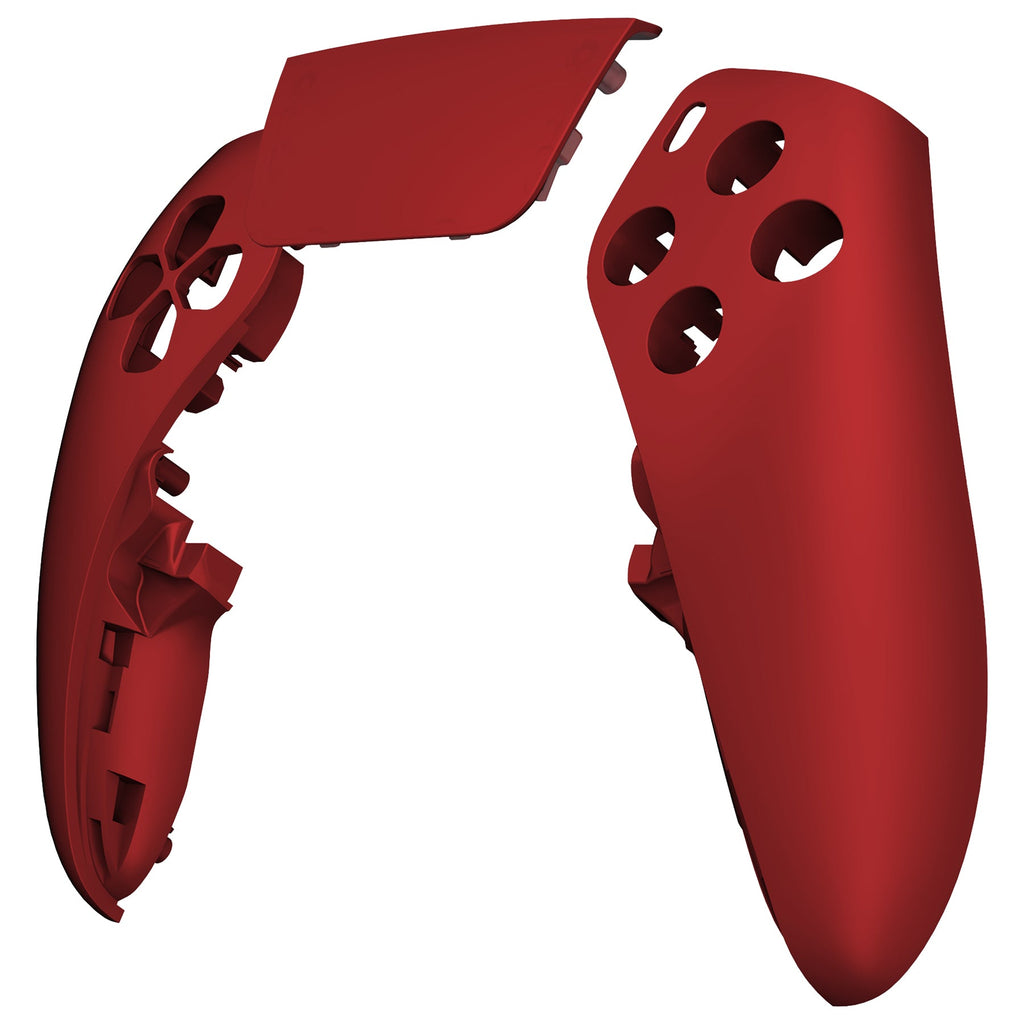 eXtremeRate Replacement Left Right Front Housing Shell with Touchpad Compatible with PS5 Edge Controller - Scarlet Red eXtremeRate