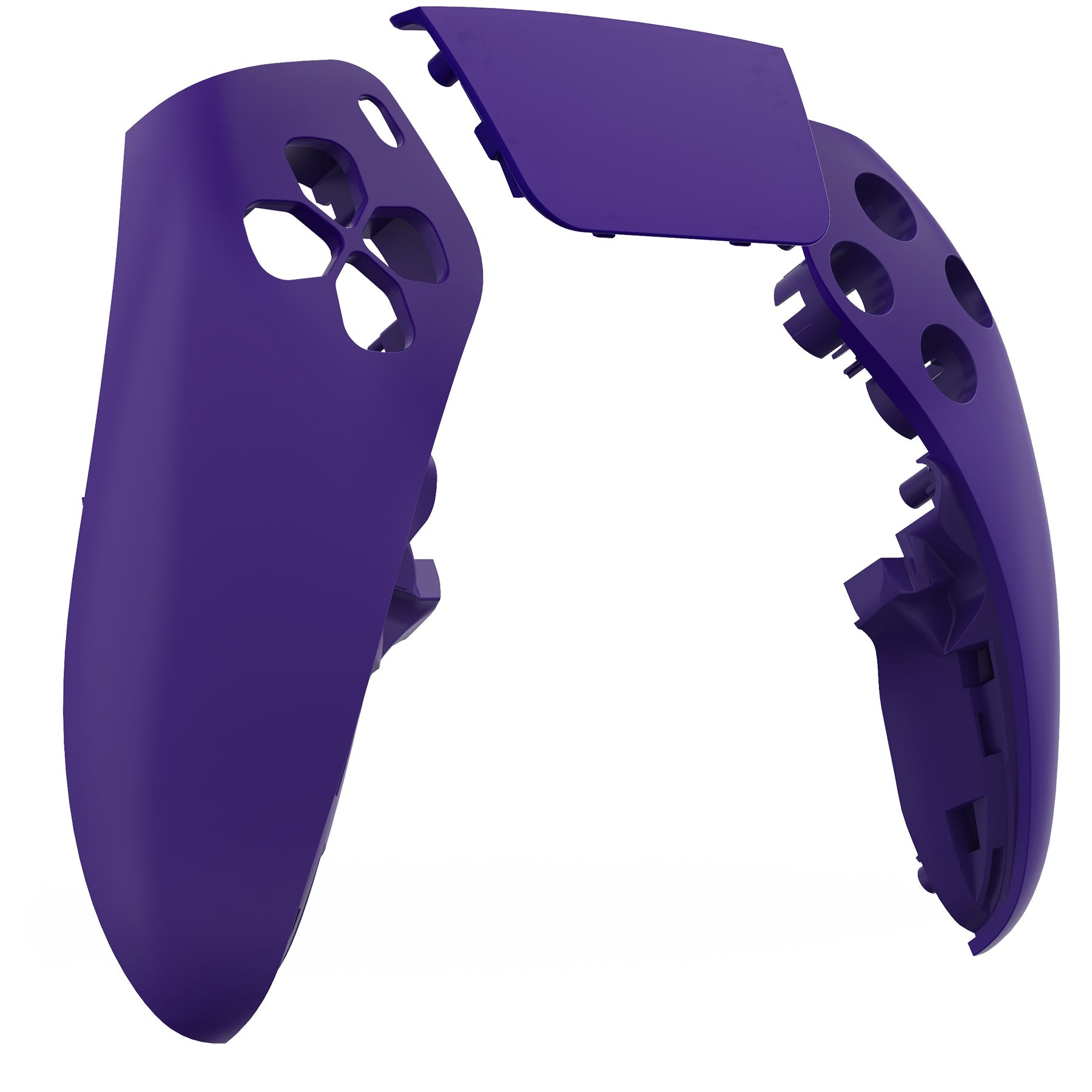 eXtremeRate Replacement Left Right Front Housing Shell with Touchpad Compatible with PS5 Edge Controller - Purple eXtremeRate
