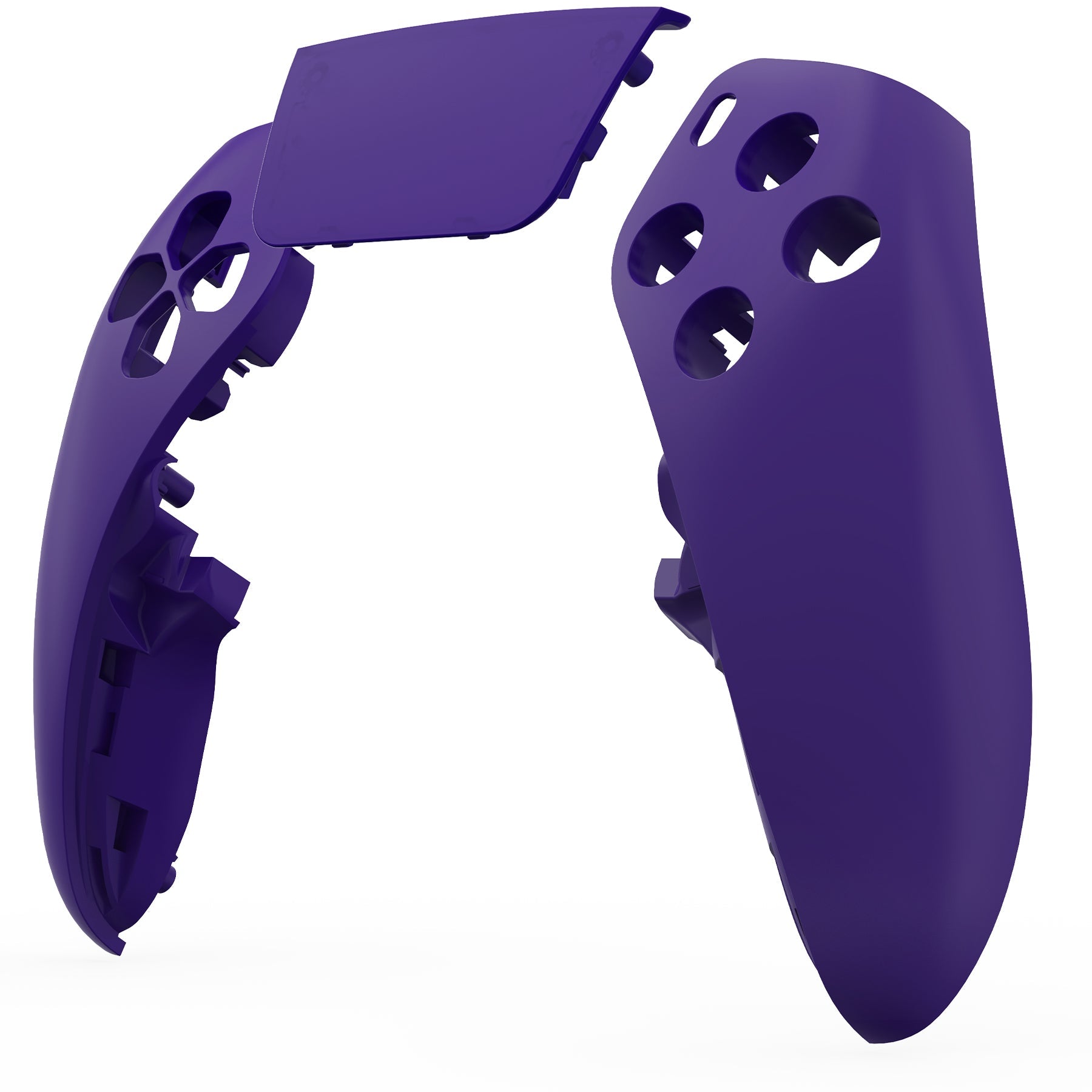 eXtremeRate Replacement Left Right Front Housing Shell with Touchpad Compatible with PS5 Edge Controller - Purple eXtremeRate