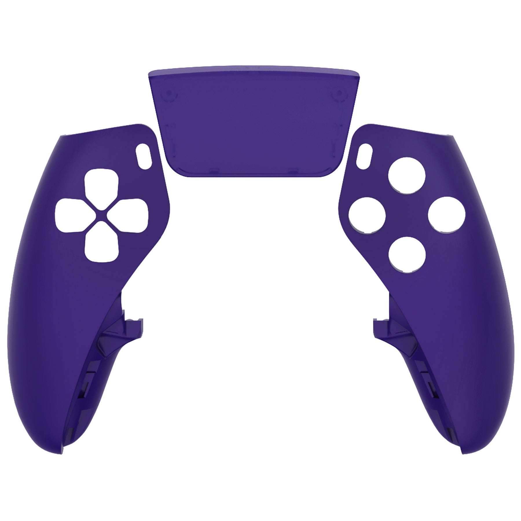 eXtremeRate Replacement Left Right Front Housing Shell with Touchpad Compatible with PS5 Edge Controller - Purple eXtremeRate