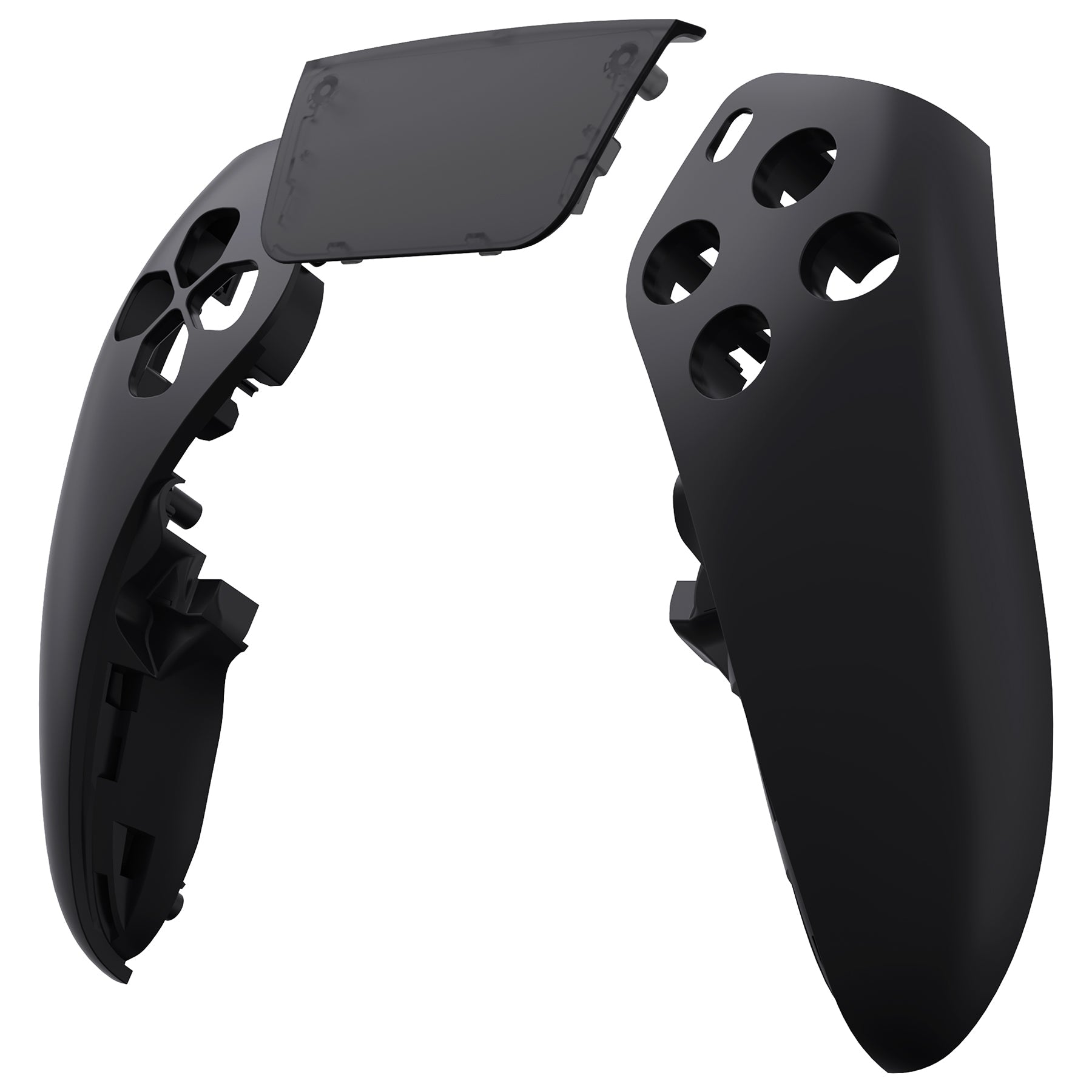 eXtremeRate Replacement Left Right Front Housing Shell with Touchpad Compatible with PS5 Edge Controller - Black eXtremeRate