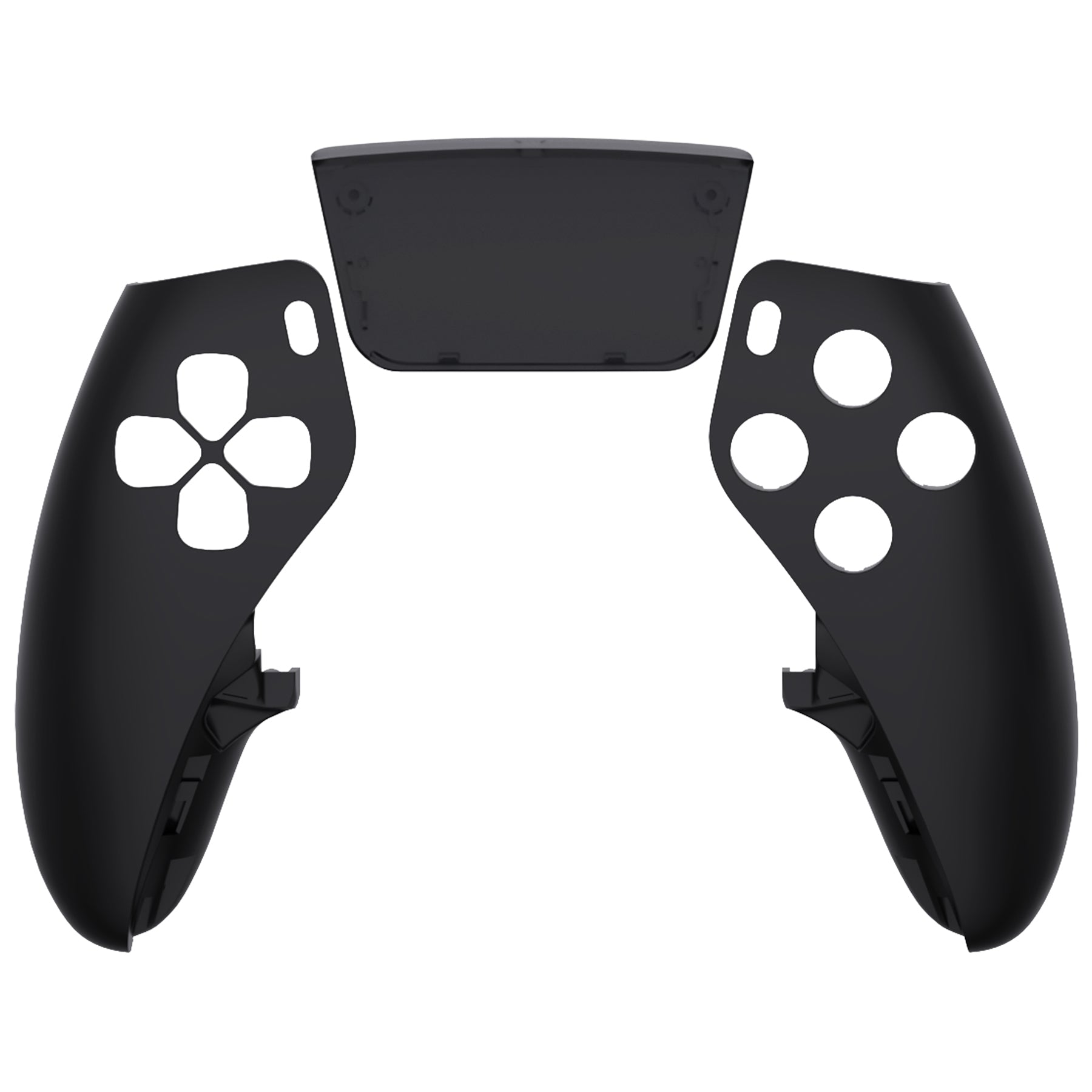 eXtremeRate Replacement Left Right Front Housing Shell with Touchpad Compatible with PS5 Edge Controller - Black eXtremeRate