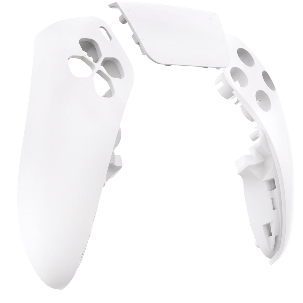 eXtremeRate Replacement Left Right Front Housing Shell with Touchpad Compatible with PS5 Edge Controller - White eXtremeRate