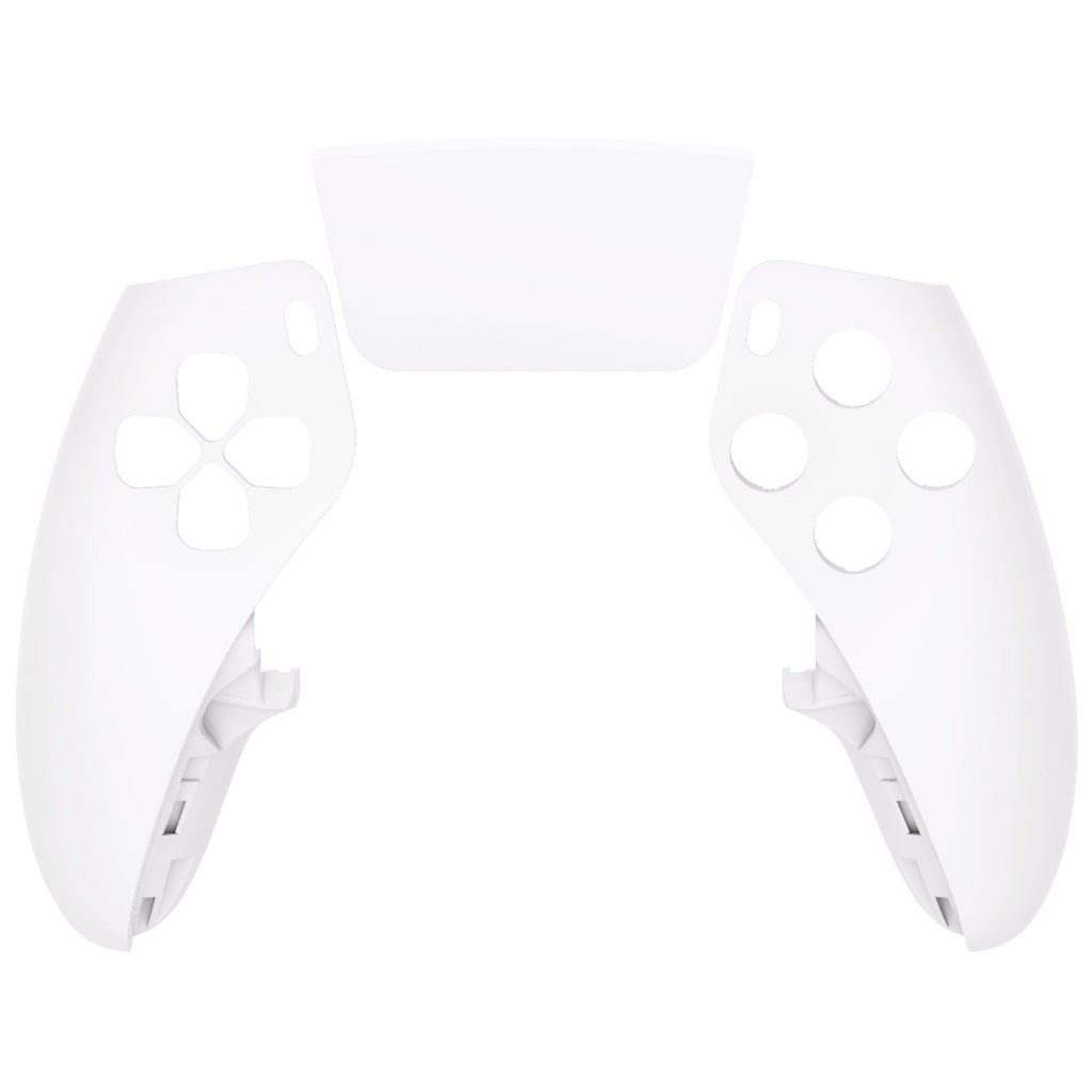 eXtremeRate Replacement Left Right Front Housing Shell with Touchpad Compatible with PS5 Edge Controller - White eXtremeRate