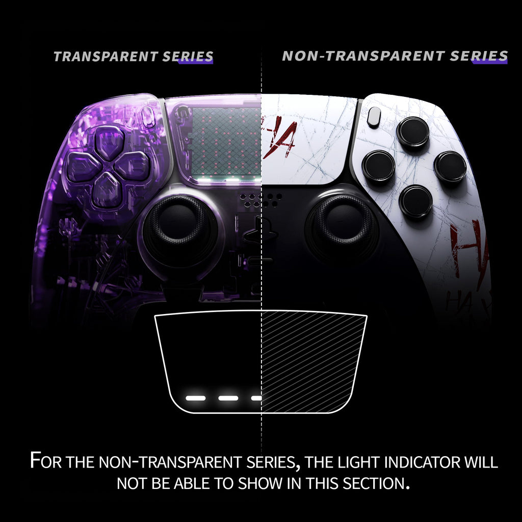 eXtremeRate Replacement Left Right Front Housing Shell with Touchpad Compatible with PS5 Edge Controller - Clown HAHAHA eXtremeRate