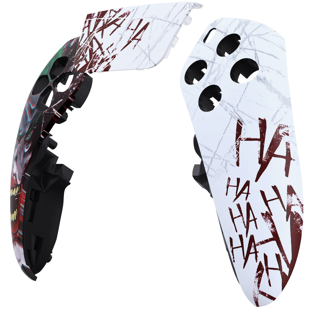 eXtremeRate Replacement Left Right Front Housing Shell with Touchpad Compatible with PS5 Edge Controller - Clown HAHAHA eXtremeRate