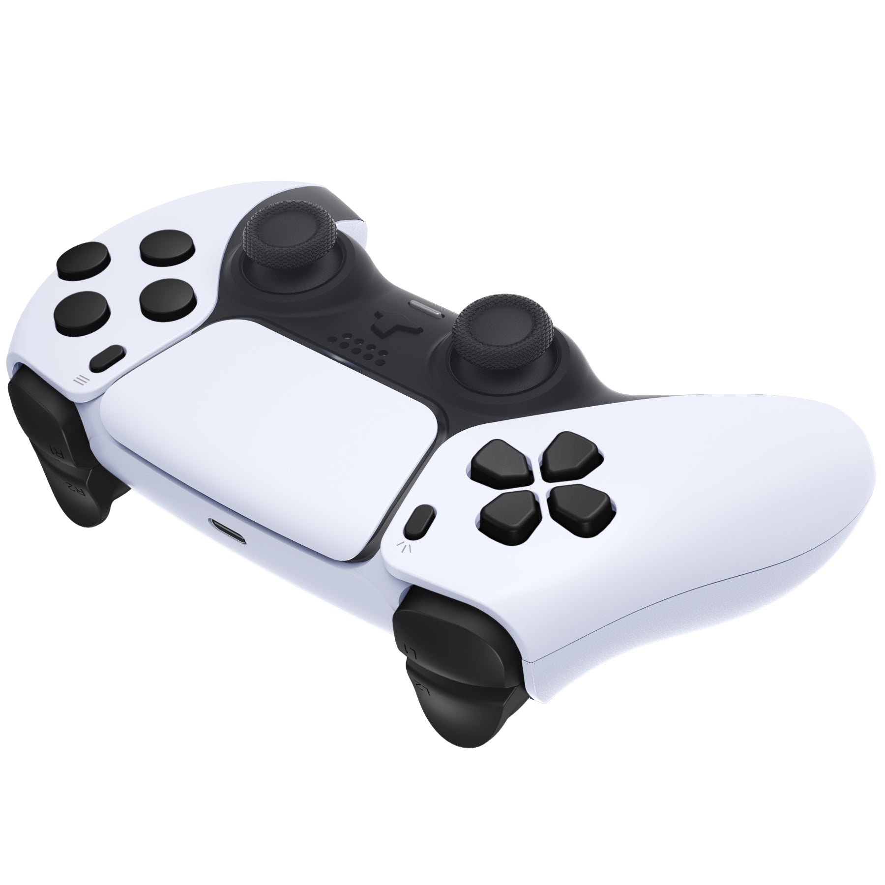 eXtremeRate Replacement Full Set Buttons Compatible with PS5 Controller BDM-030/040/050/060 - Black eXtremeRate