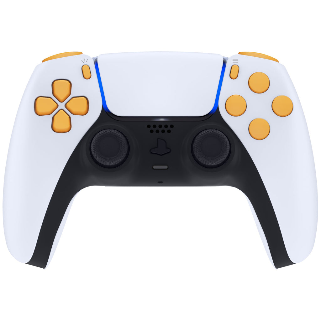 eXtremeRate Replacement Full Set Buttons Compatible with PS5 Controller BDM-030/040/050/060 - Caution Yellow eXtremeRate