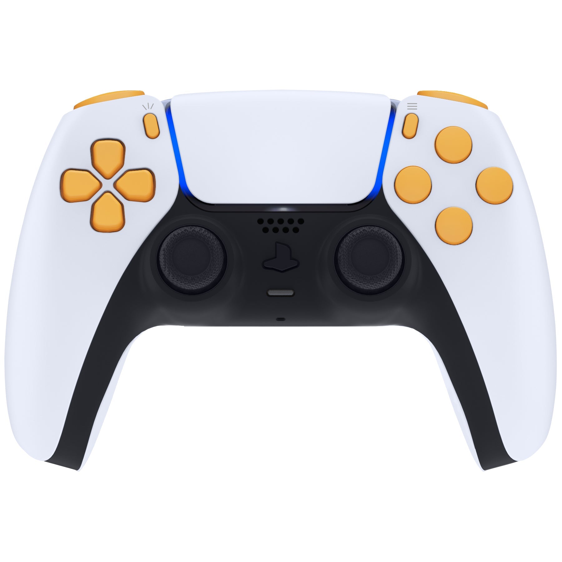 eXtremeRate Replacement Full Set Buttons Compatible with PS5 Controller BDM-030/040/050/060 - Caution Yellow eXtremeRate