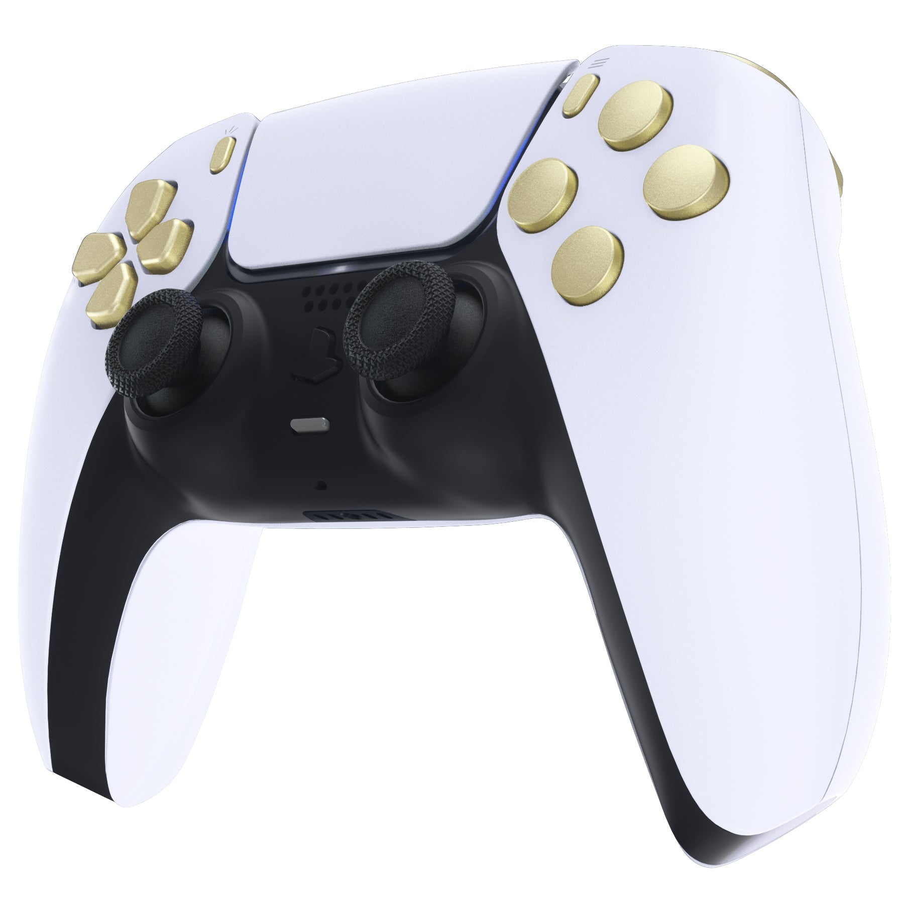 eXtremeRate Replacement Full Set Buttons Compatible with PS5 Controller BDM-030/040/050/060 - Metallic Champagne Gold eXtremeRate
