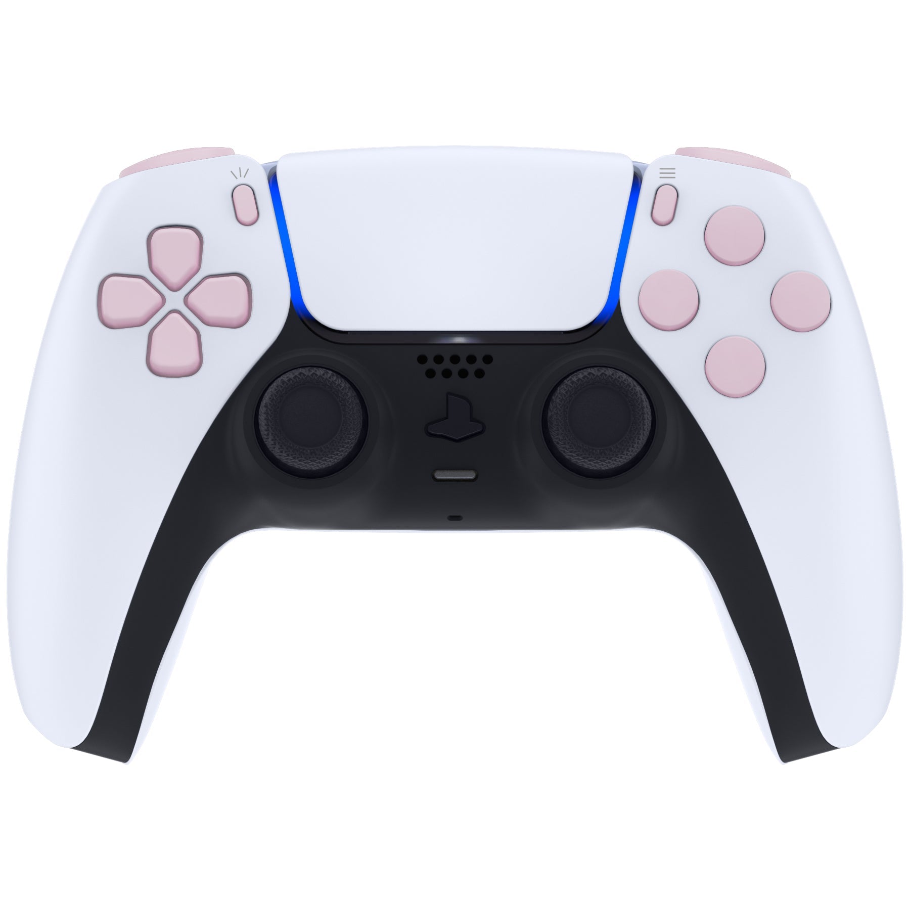 eXtremeRate Replacement Full Set Buttons Compatible with PS5 Controller BDM-030/040/050/060 - Cherry Blossoms Pink eXtremeRate
