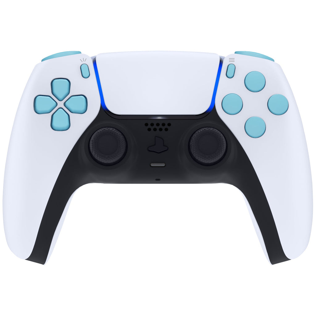 eXtremeRate Replacement Full Set Buttons Compatible with PS5 Controller BDM-030/040/050/060 - Heaven Blue eXtremeRate