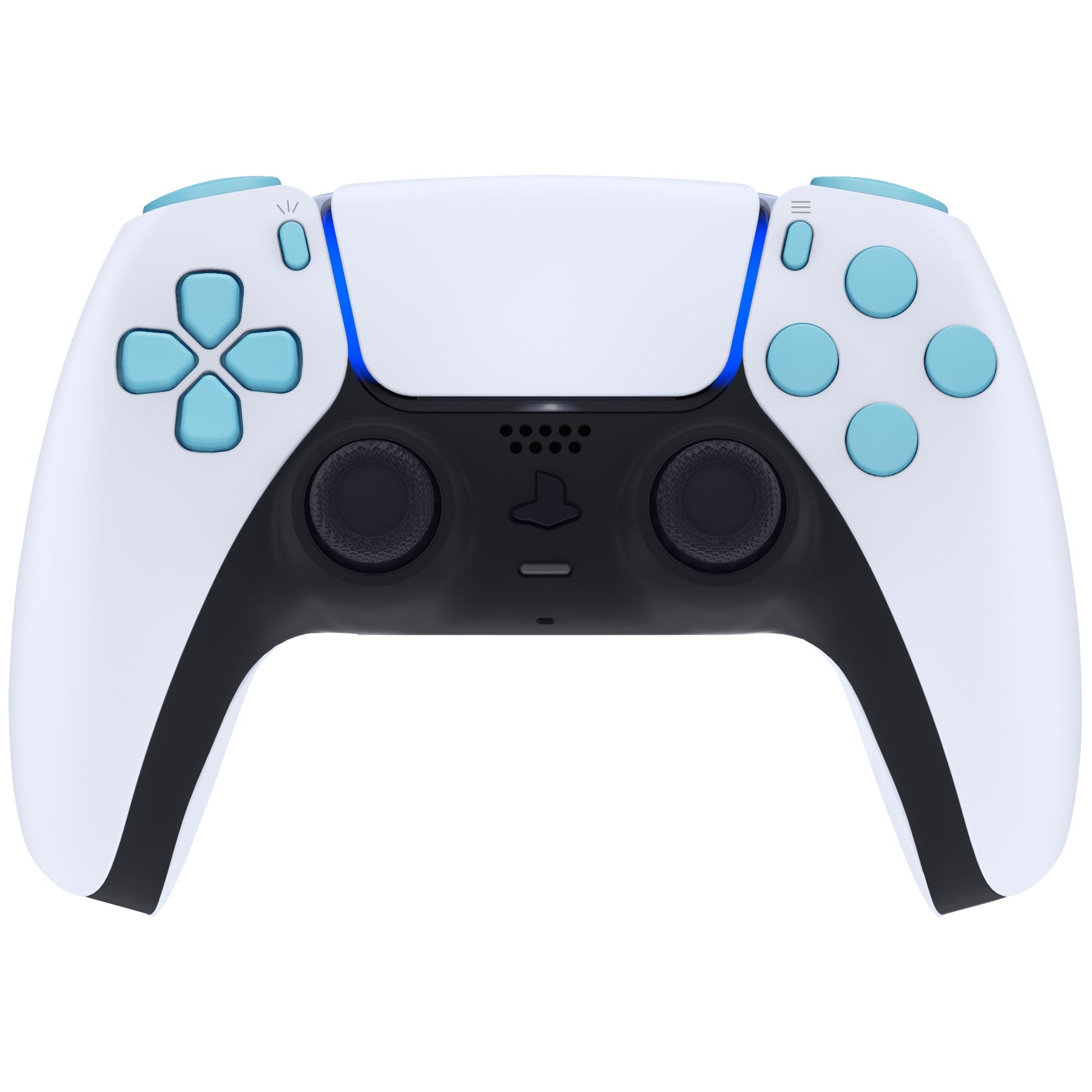 eXtremeRate Replacement Full Set Buttons Compatible with PS5 Controller BDM-030/040/050/060 - Heaven Blue eXtremeRate