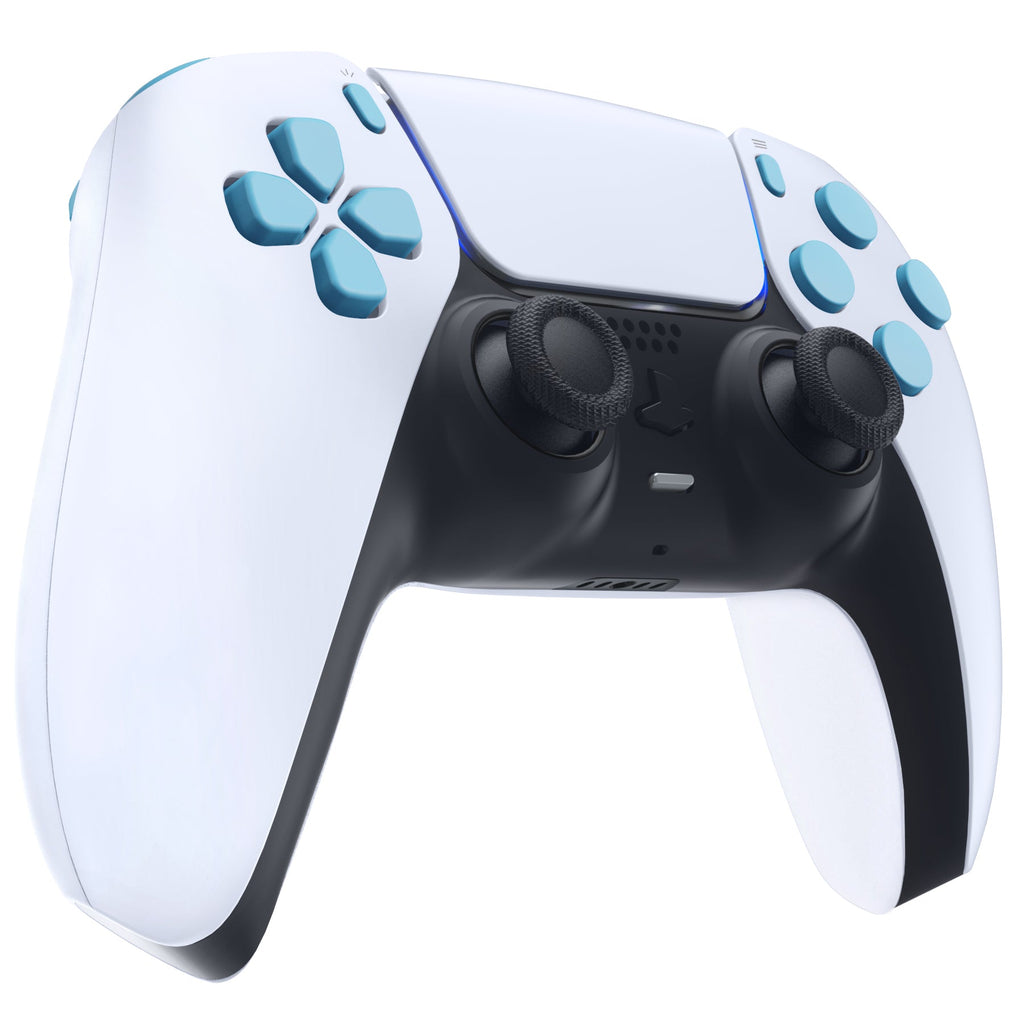 eXtremeRate Replacement Full Set Buttons Compatible with PS5 Controller BDM-030/040/050/060 - Heaven Blue eXtremeRate
