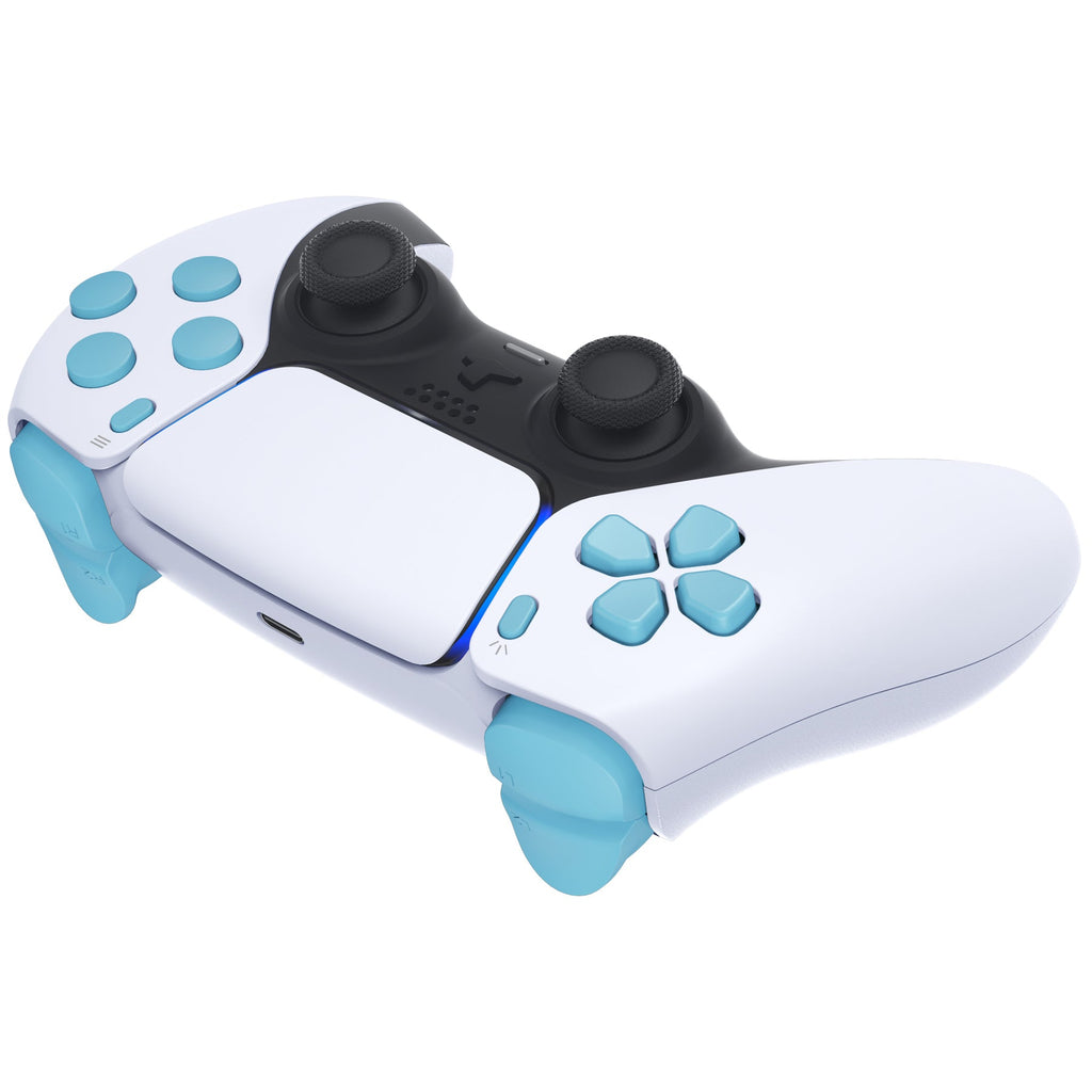 eXtremeRate Replacement Full Set Buttons Compatible with PS5 Controller BDM-030/040/050/060 - Heaven Blue eXtremeRate