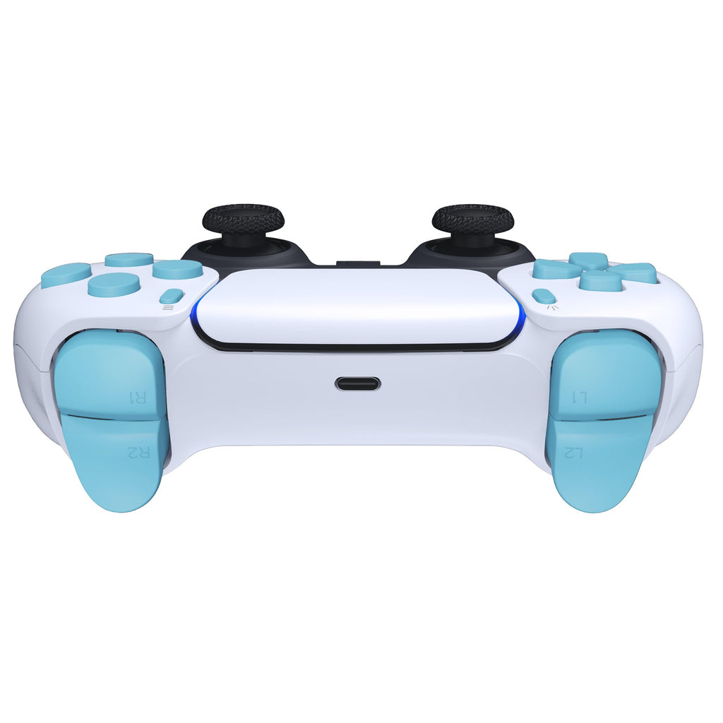 eXtremeRate Replacement Full Set Buttons Compatible with PS5 Controller BDM-030/040/050/060 - Heaven Blue eXtremeRate