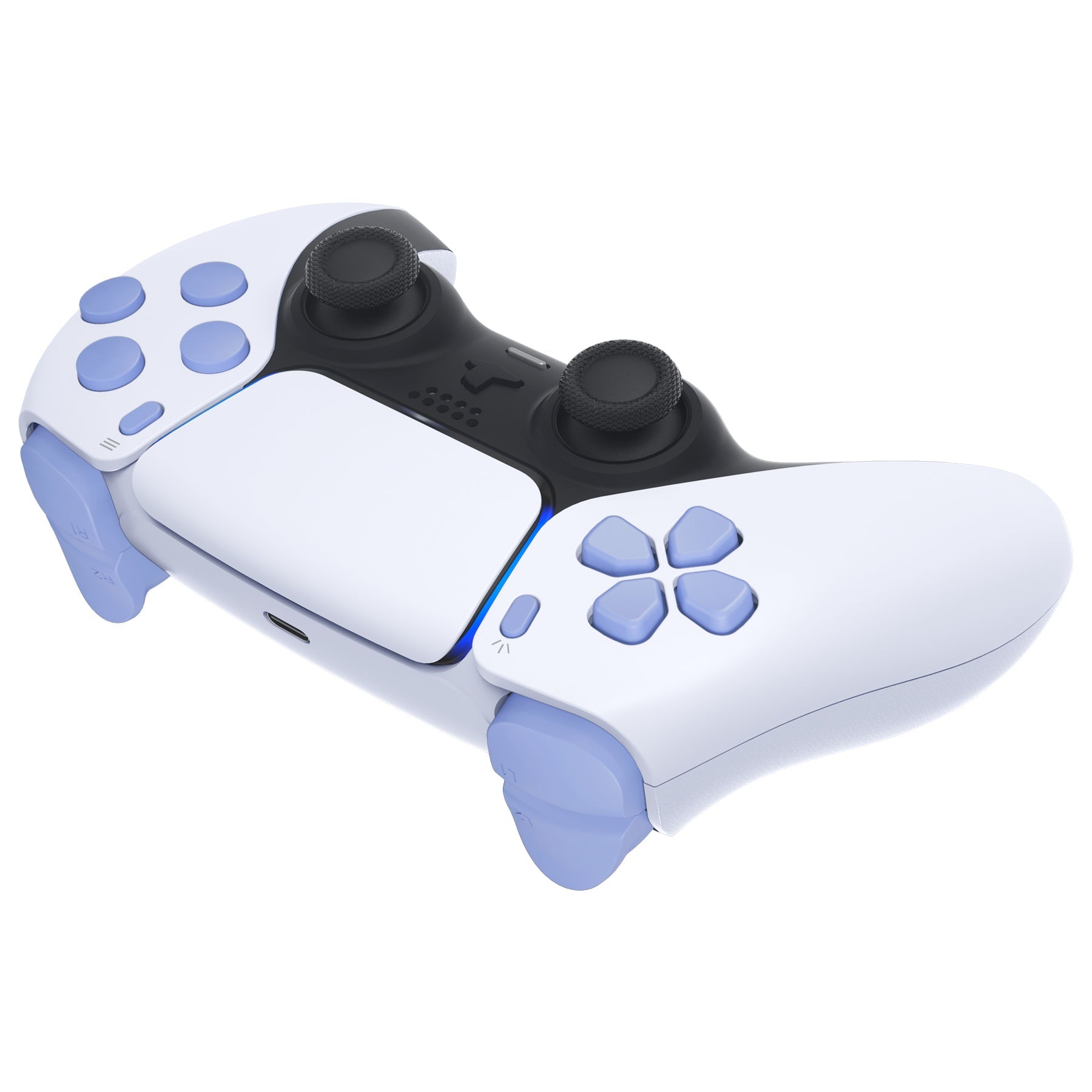 eXtremeRate Replacement Full Set Buttons Compatible with PS5 Controller BDM-030/040/050/060 - Light Violet eXtremeRate