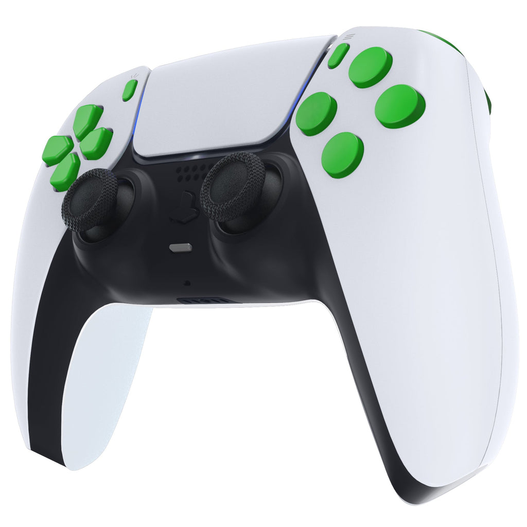 eXtremeRate Replacement Full Set Buttons Compatible with PS5 Controller BDM-030/040/050/060 - Green eXtremeRate