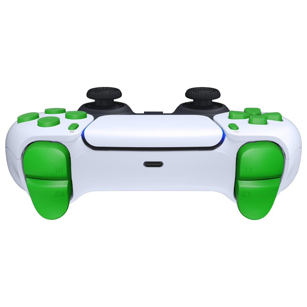 eXtremeRate Replacement Full Set Buttons Compatible with PS5 Controller BDM-030/040/050/060 - Green eXtremeRate