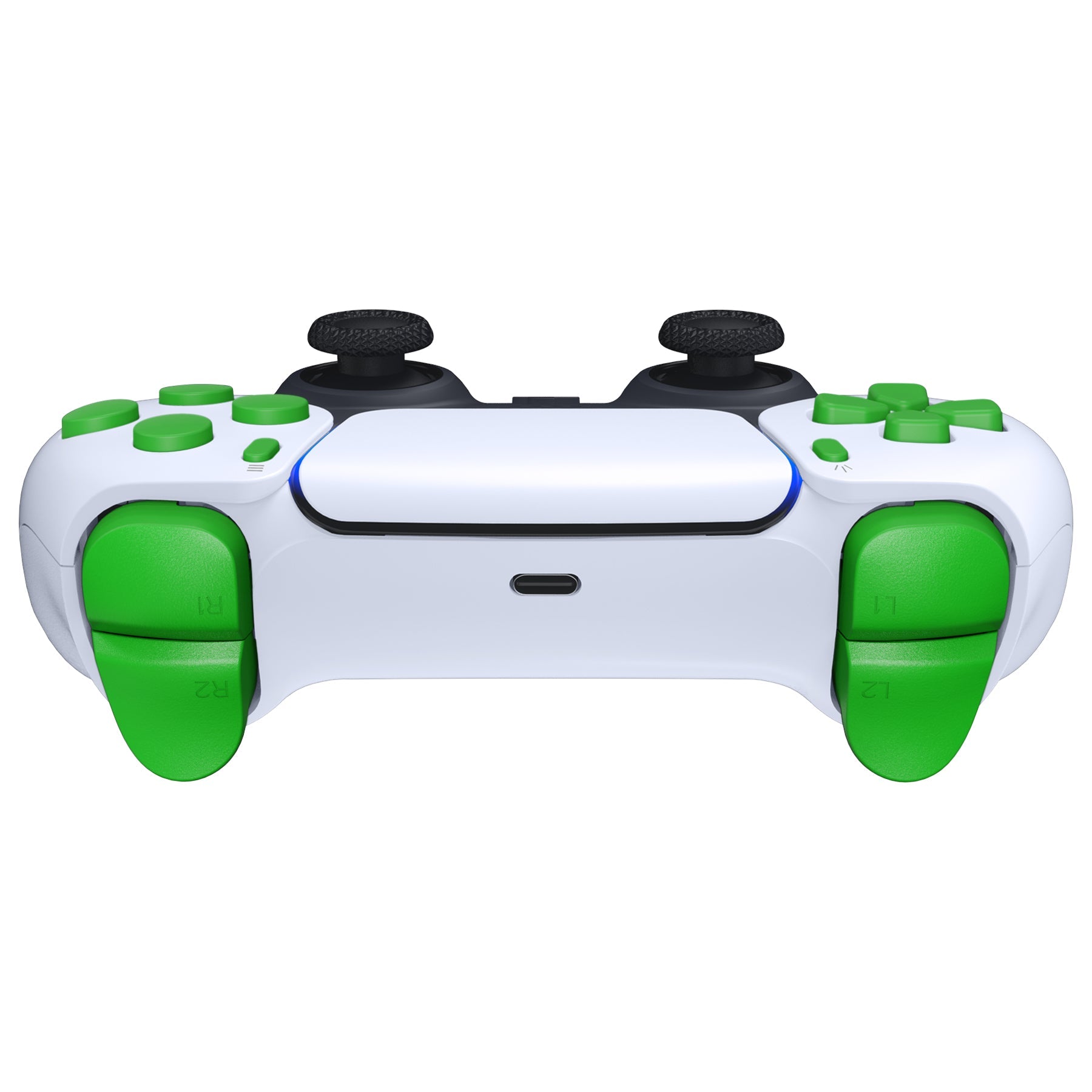 eXtremeRate Replacement Full Set Buttons Compatible with PS5 Controller BDM-030/040/050/060 - Green eXtremeRate