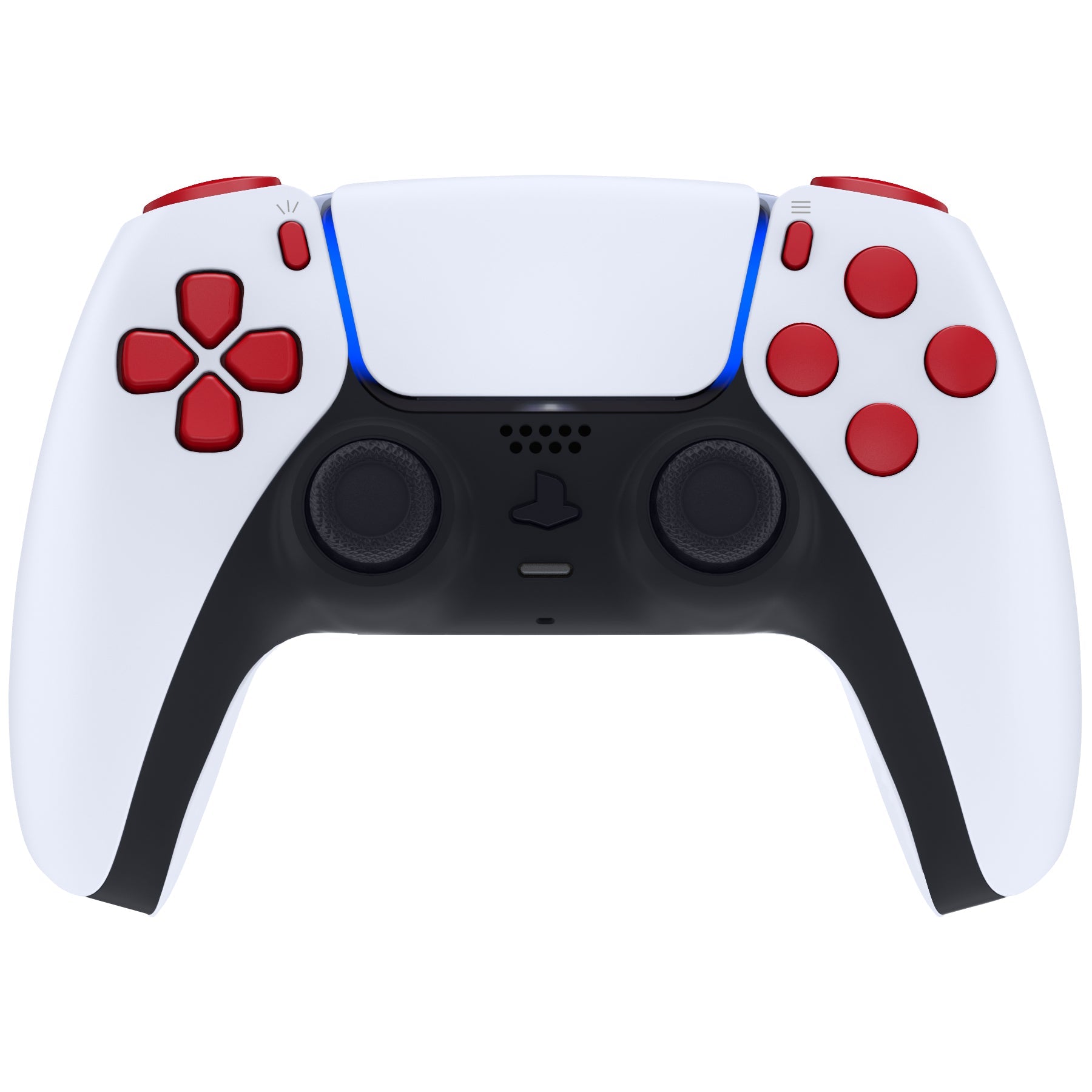eXtremeRate Replacement Full Set Buttons Compatible with PS5 Controller BDM-030/040/050/060 - Passion Red eXtremeRate