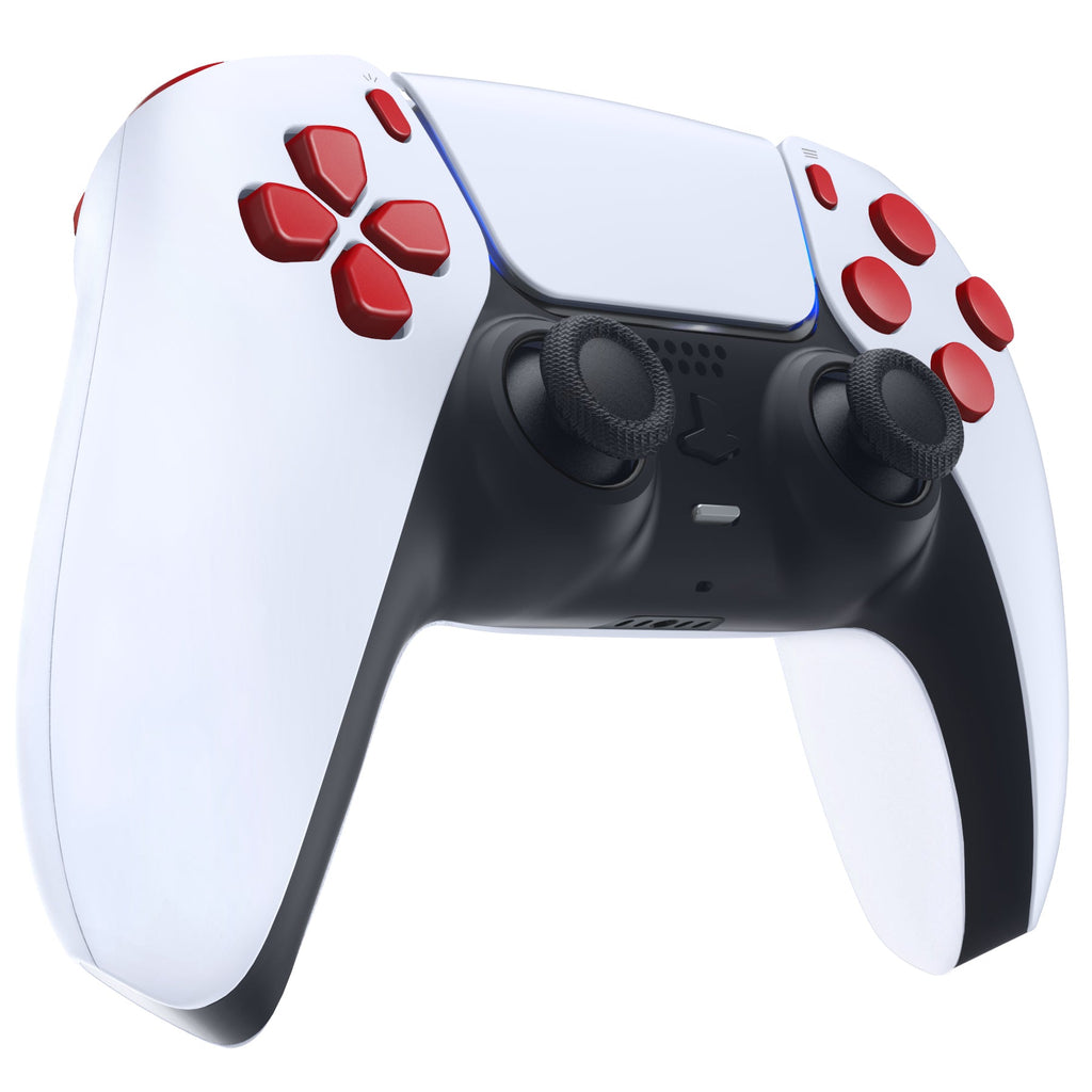 eXtremeRate Replacement Full Set Buttons Compatible with PS5 Controller BDM-030/040/050/060 - Passion Red eXtremeRate