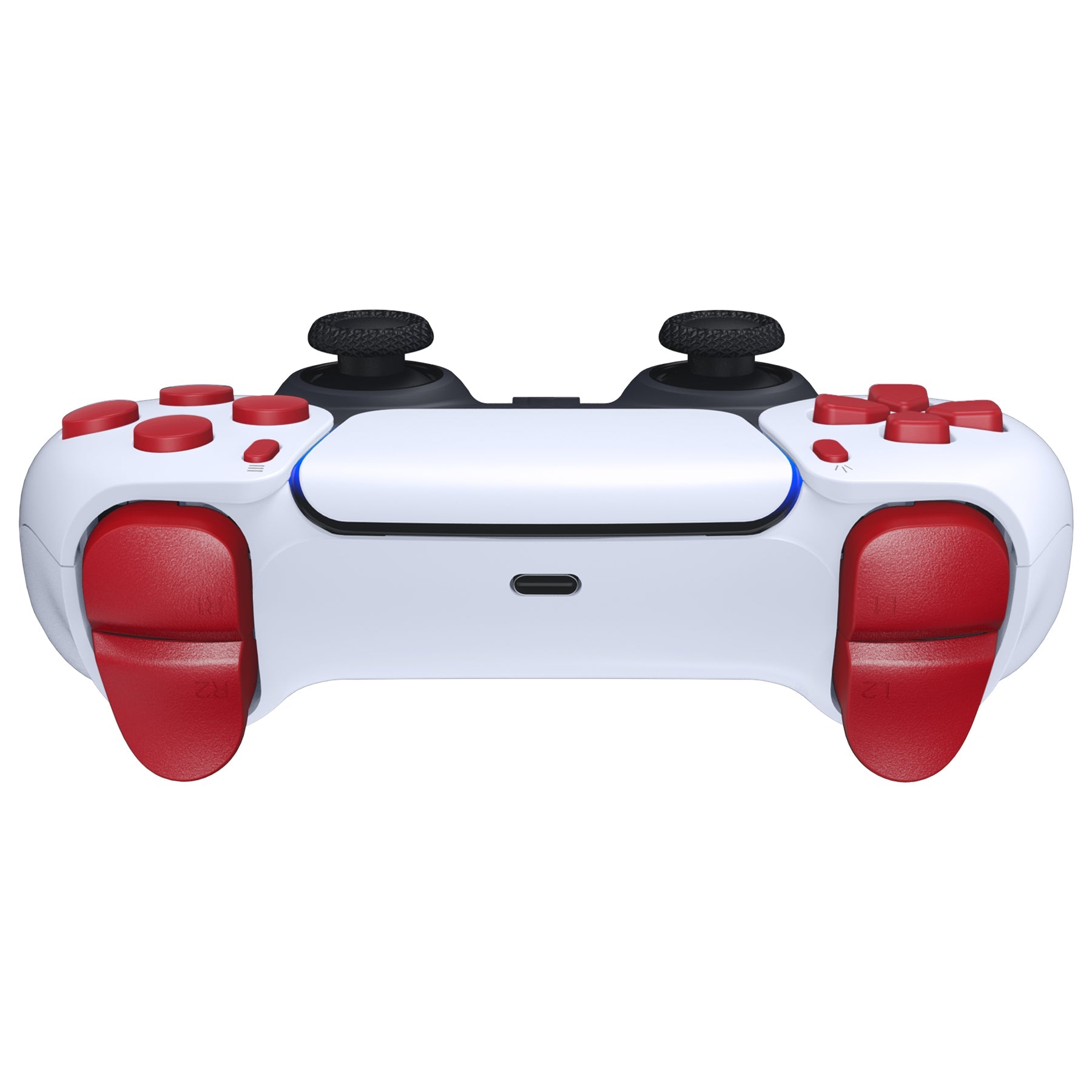 eXtremeRate Replacement Full Set Buttons Compatible with PS5 Controller BDM-030/040/050/060 - Passion Red eXtremeRate