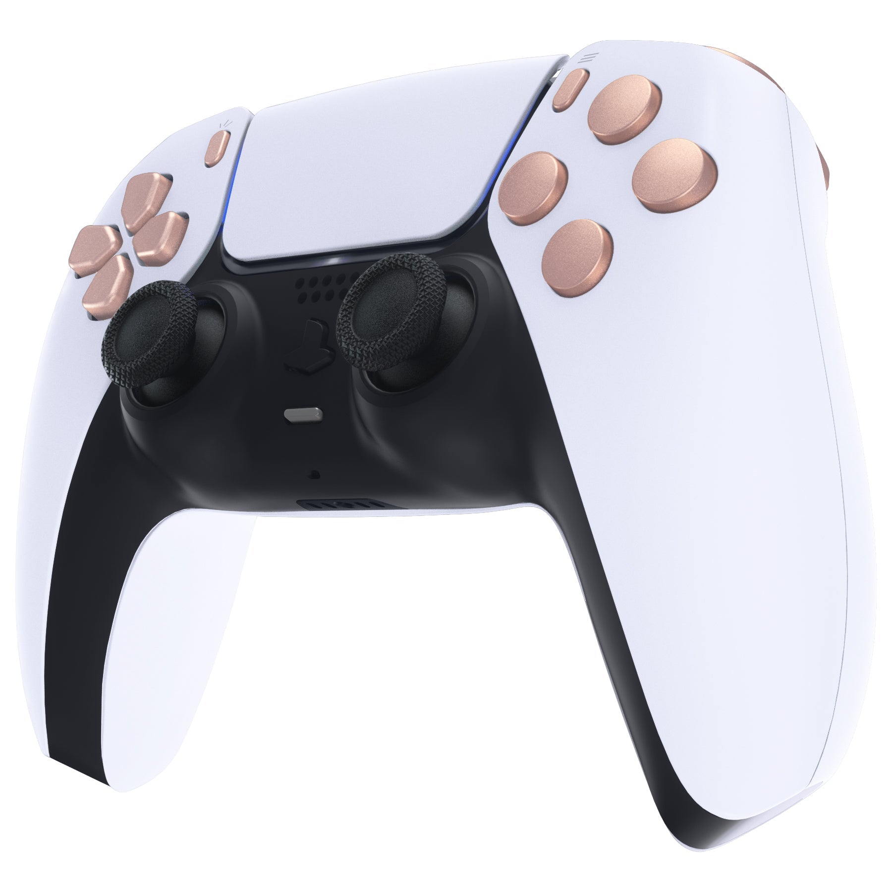 eXtremeRate Replacement Full Set Buttons Compatible with PS5 Controller BDM-030/040/050/060 - Metallic Rose Gold eXtremeRate
