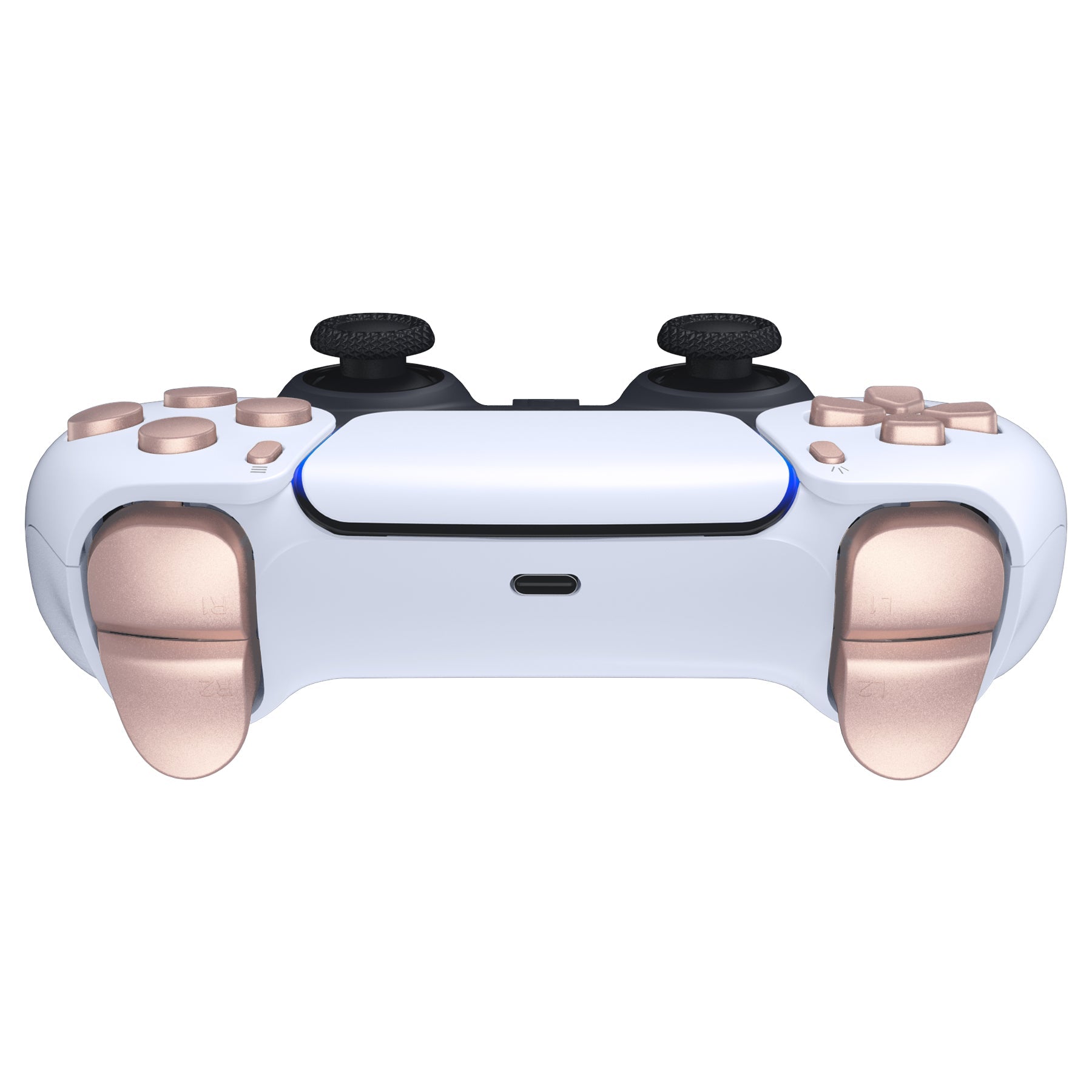 eXtremeRate Replacement Full Set Buttons Compatible with PS5 Controller BDM-030/040/050/060 - Metallic Rose Gold eXtremeRate