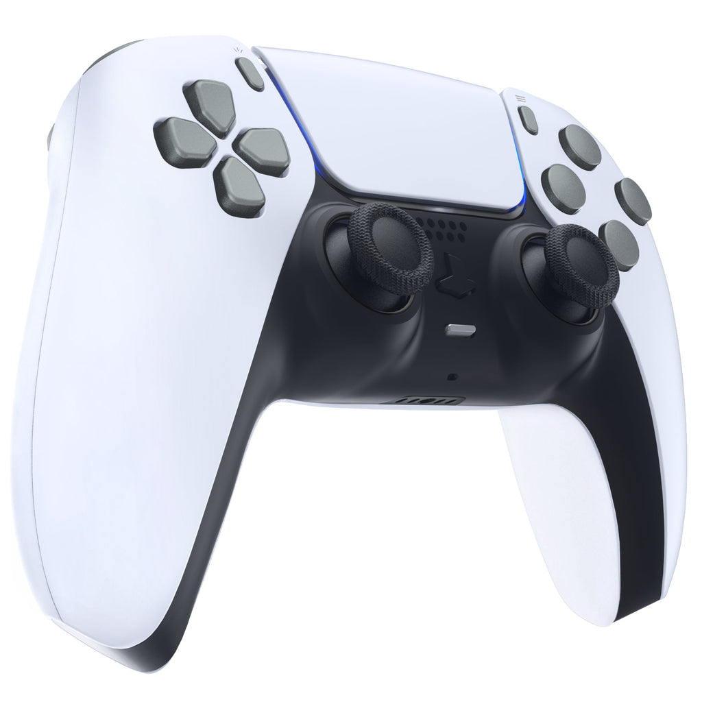 eXtremeRate Replacement Full Set Buttons Compatible with PS5 Controller BDM-030/040/050/060 - Metallic Steel Gray eXtremeRate