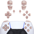 eXtremeRate Replacement Full Set Buttons Compatible with PS5 Controller BDM-030/040/050/060 - Metallic Rose Gold eXtremeRate