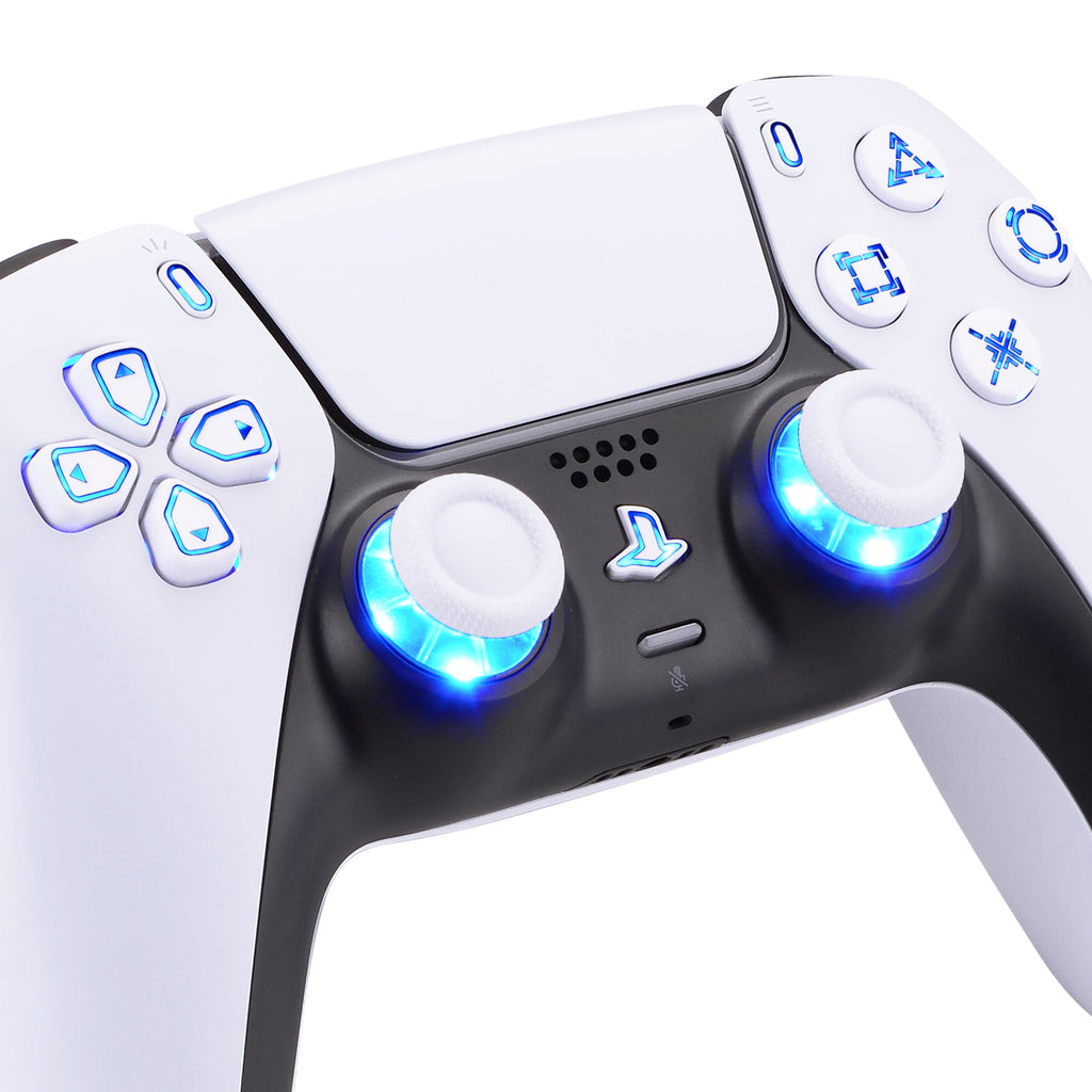 eXtremeRate Multi-Colors Luminated Buttons DTF V3 LED Kit for PS5 Controller BDM-030/040/050 - White eXtremeRate