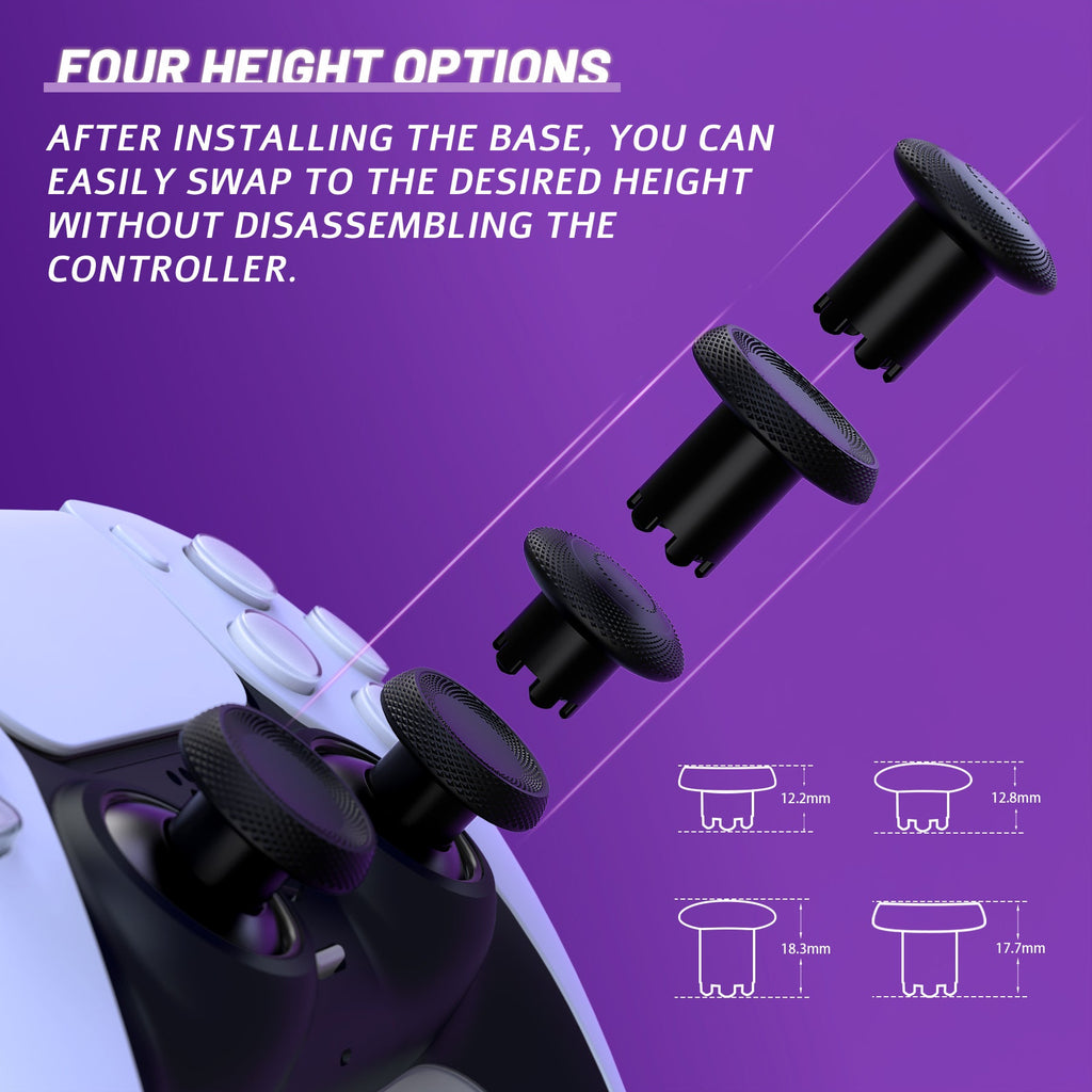 eXtremeRate ThumbsGear V3 Interchangeable Ergonomic Thumbstick for PS5 & PS4 Controller - Black eXtremeRate