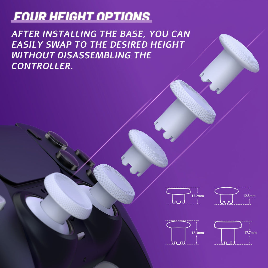 eXtremeRate ThumbsGear V3 Interchangeable Ergonomic Thumbstick for PS5 & PS4 Controller - Original White eXtremeRate