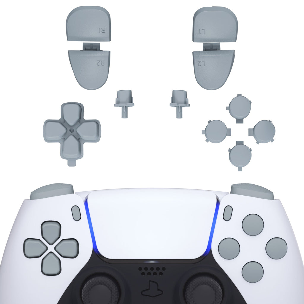 eXtremeRate Replacement Full Set Buttons Compatible with PS5 Controller BDM-030/040/050/060 - New Hope Gray eXtremeRate