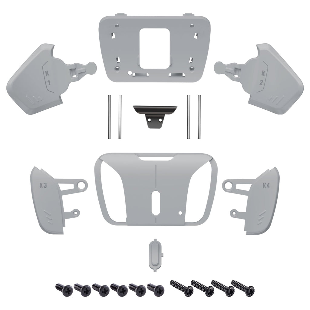 eXtremeRate Replacement Redesigned K1 K2 K3 K4 Back Buttons Housing Shell for eXtremeRate RISE4 Remap Kit, Compatible with PS5 Controller - New Hope Gray eXtremeRate