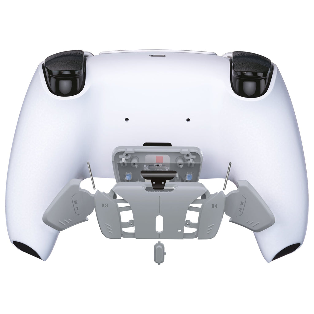 eXtremeRate Replacement Redesigned K1 K2 K3 K4 Back Buttons Housing Shell for eXtremeRate RISE4 Remap Kit, Compatible with PS5 Controller - New Hope Gray eXtremeRate
