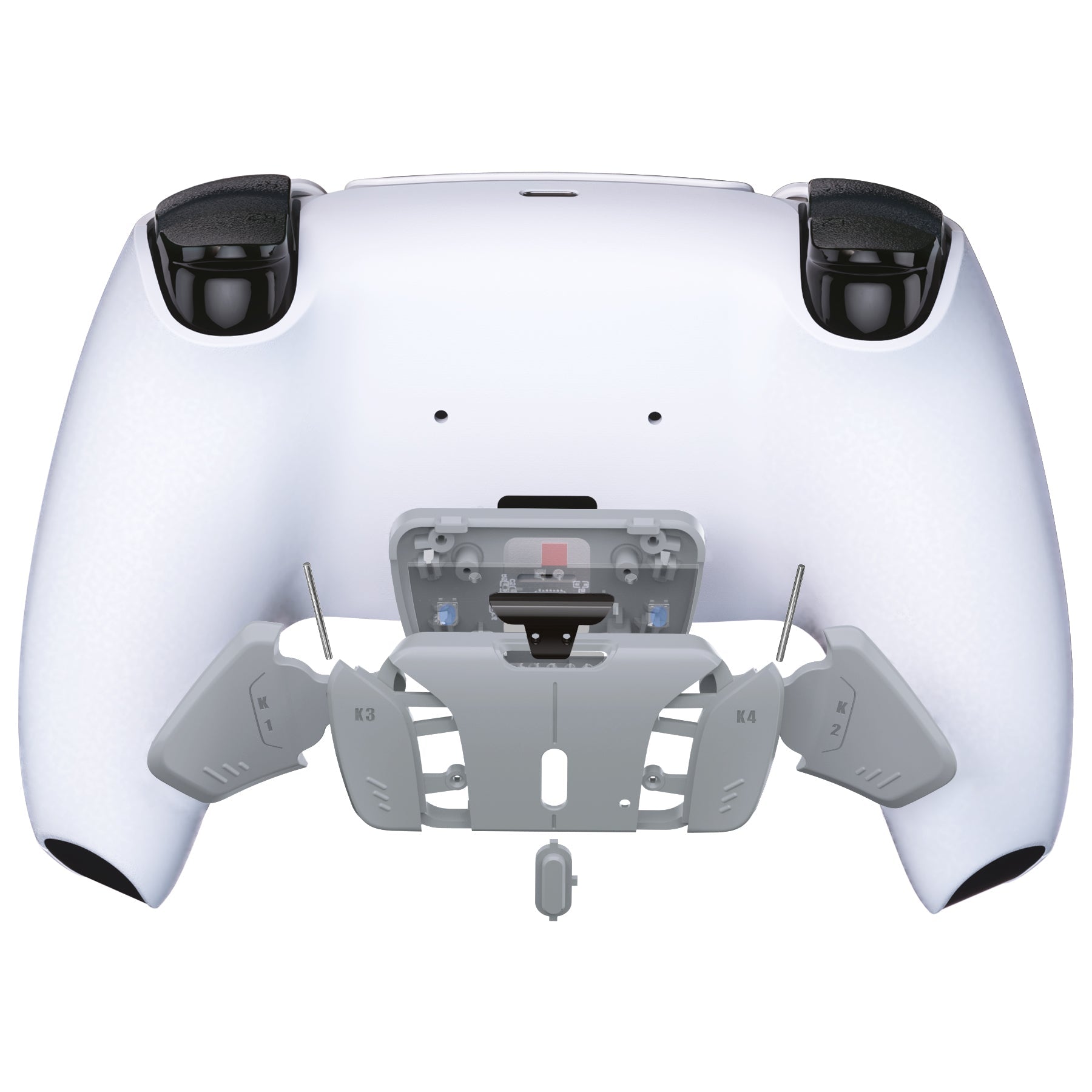 eXtremeRate Replacement Redesigned K1 K2 K3 K4 Back Buttons Housing Shell for eXtremeRate RISE4 Remap Kit, Compatible with PS5 Controller - New Hope Gray eXtremeRate